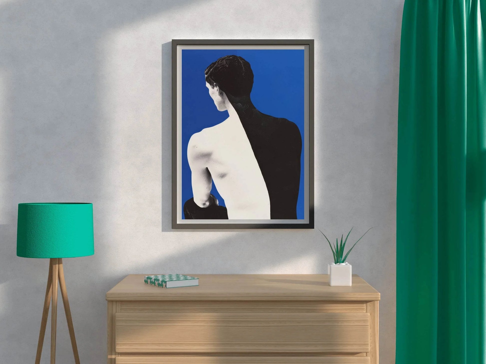 Black And White Painting Back Of Person Wall Art - beink online art store
