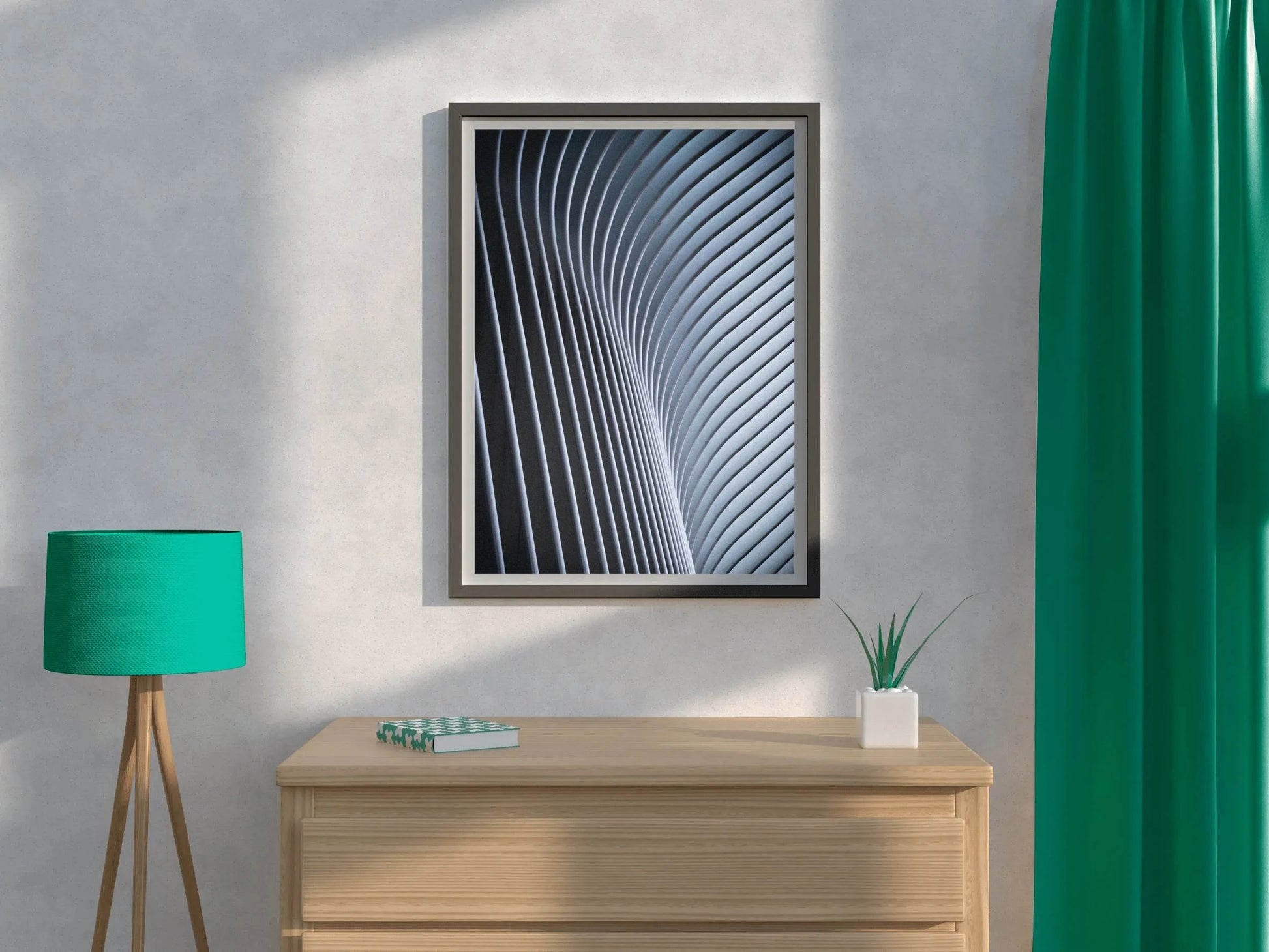 Curved Lines Abstract Wall Art - beink online art store