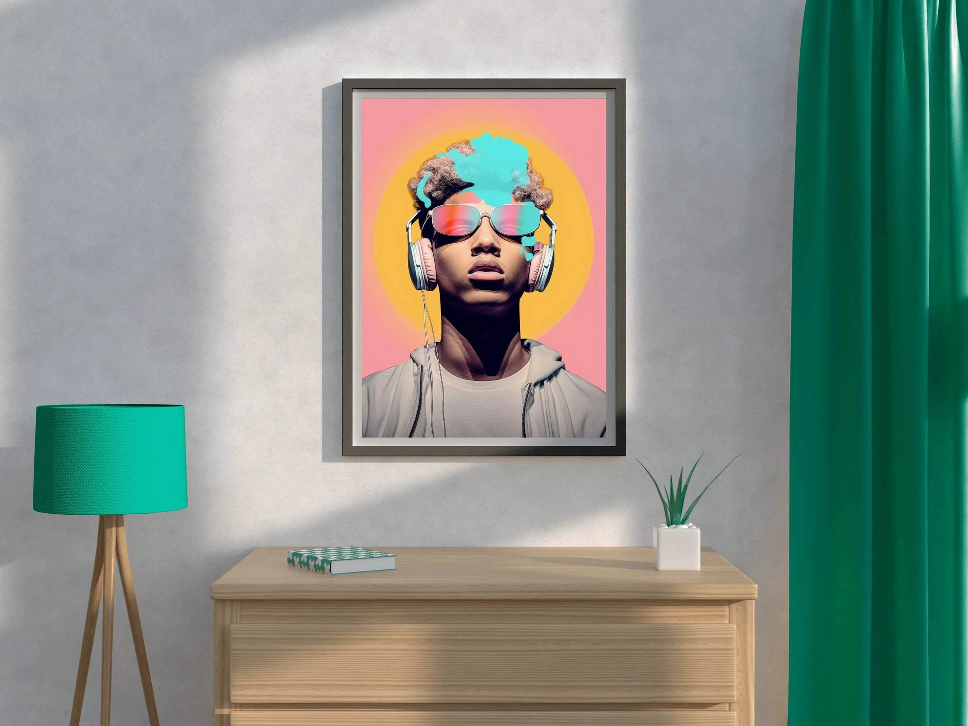 Hey DJ Headphones Wall Art - beink online art store