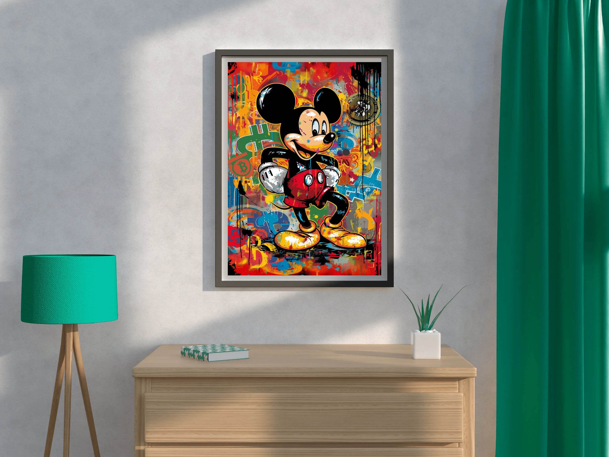 Watecolor Mickey Mouse Wall Art - beink online art store