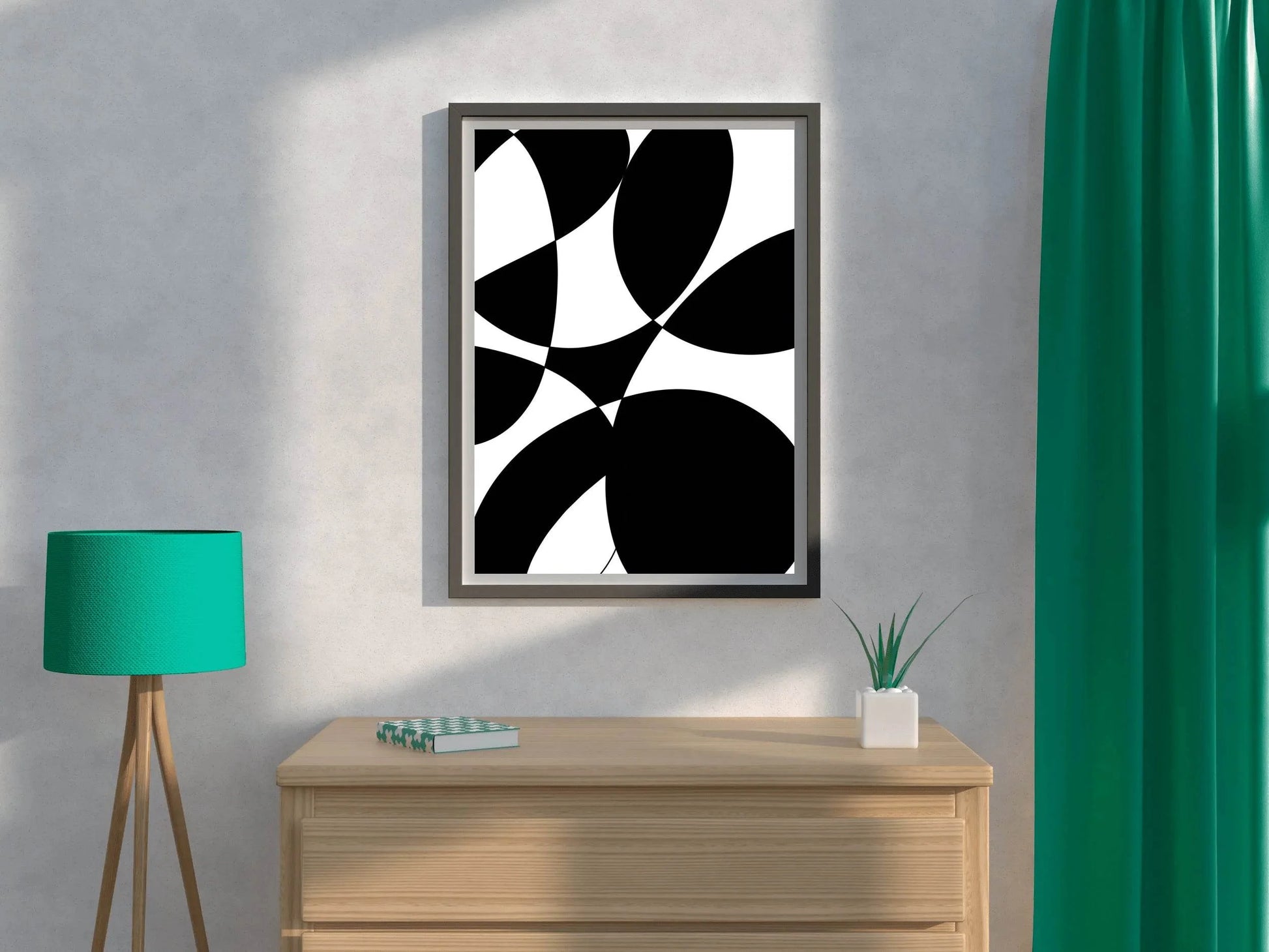 Black and White Graphic Pattern Wall Art - beink online art store