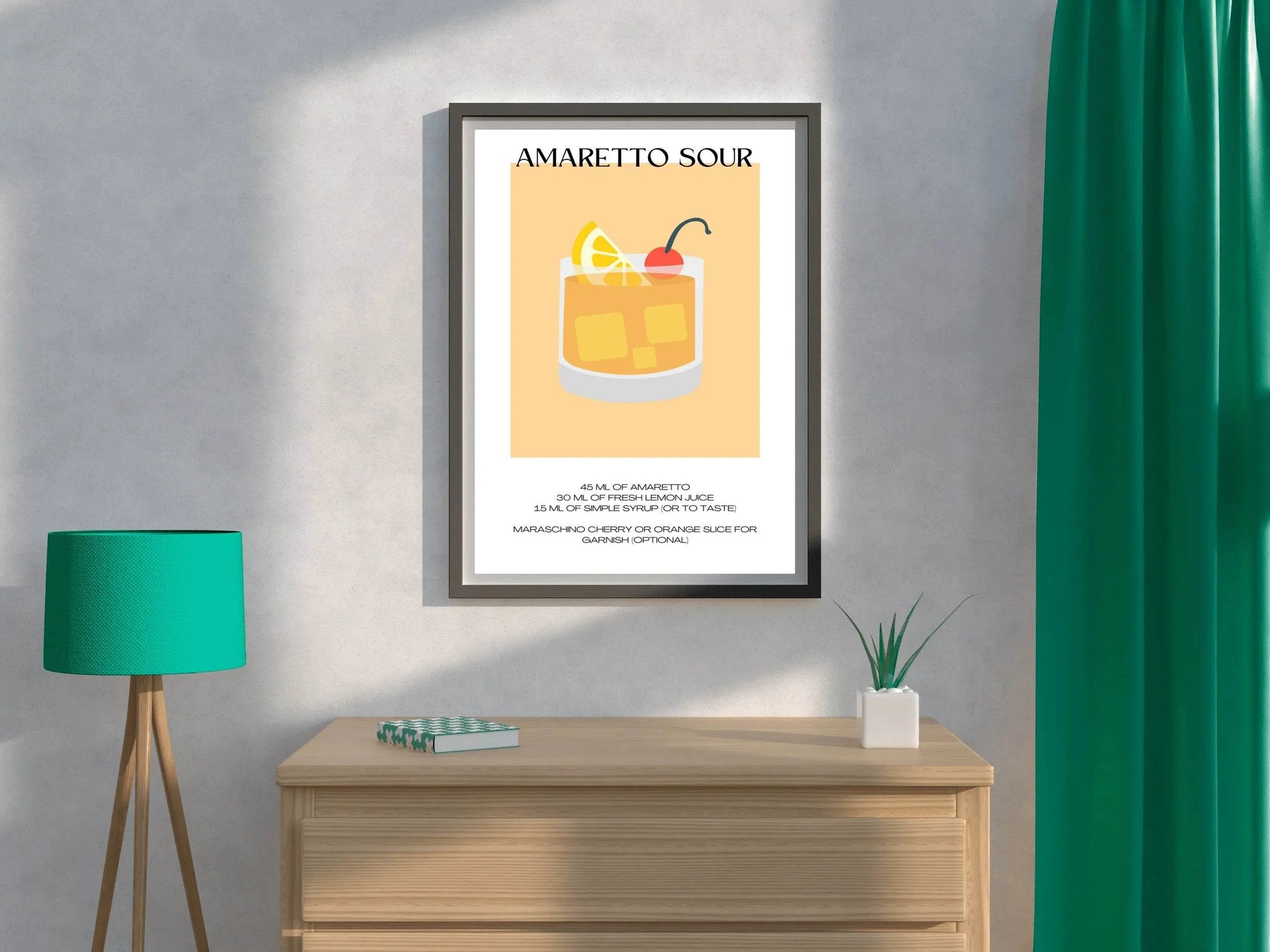 Whiskey Amaretto Sour Wall Art - beink online art store