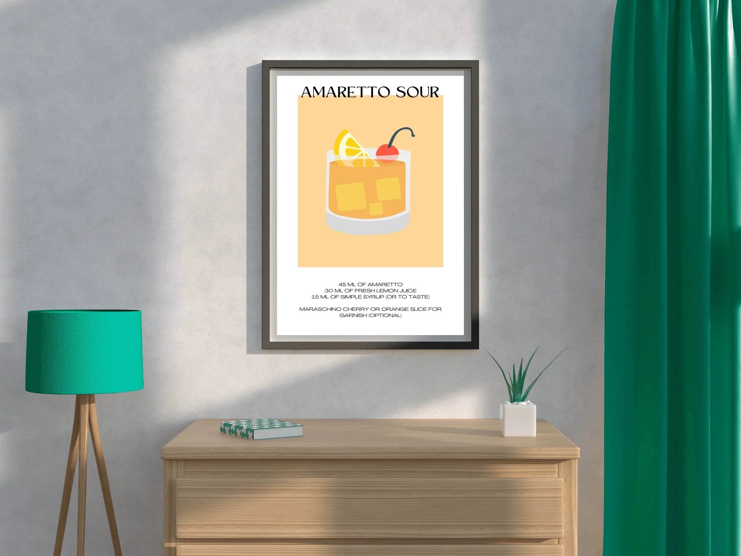Whiskey Amaretto Sour Wall Art - beink online art store