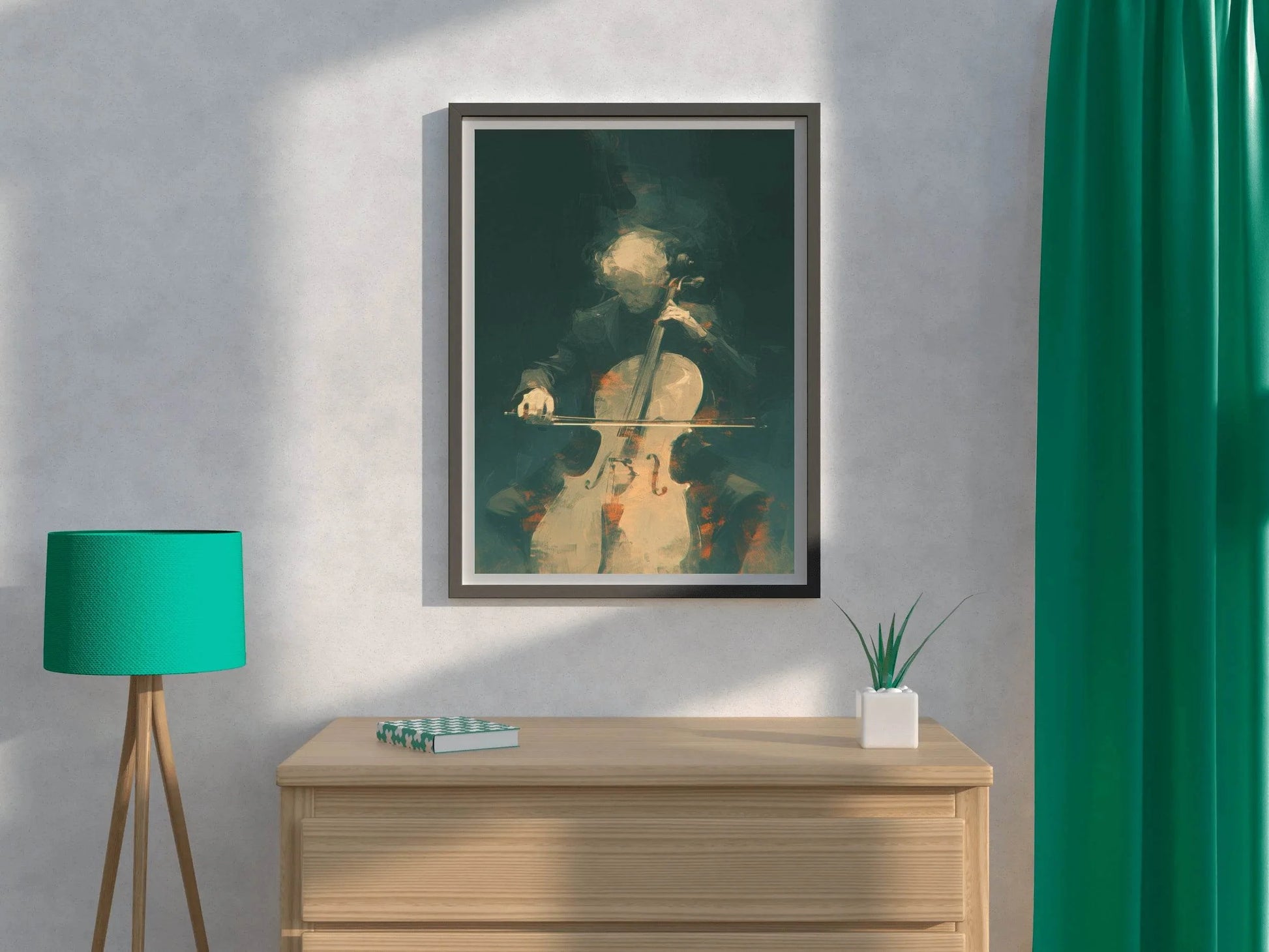 Christopher Lee Playing The Cello Wall Art - beink online art store
