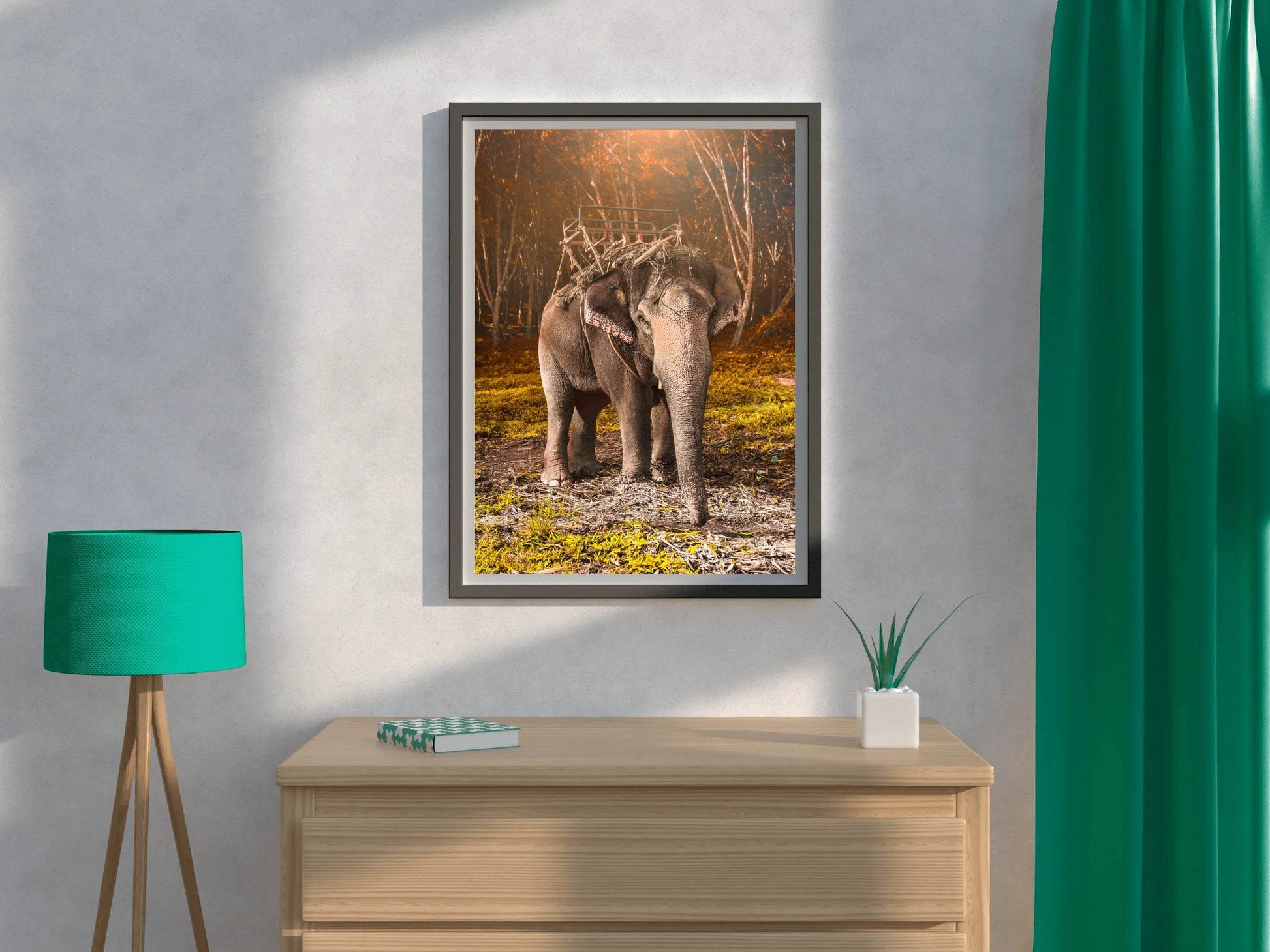 Indian Elephant Animal Wall Art - beink online art store