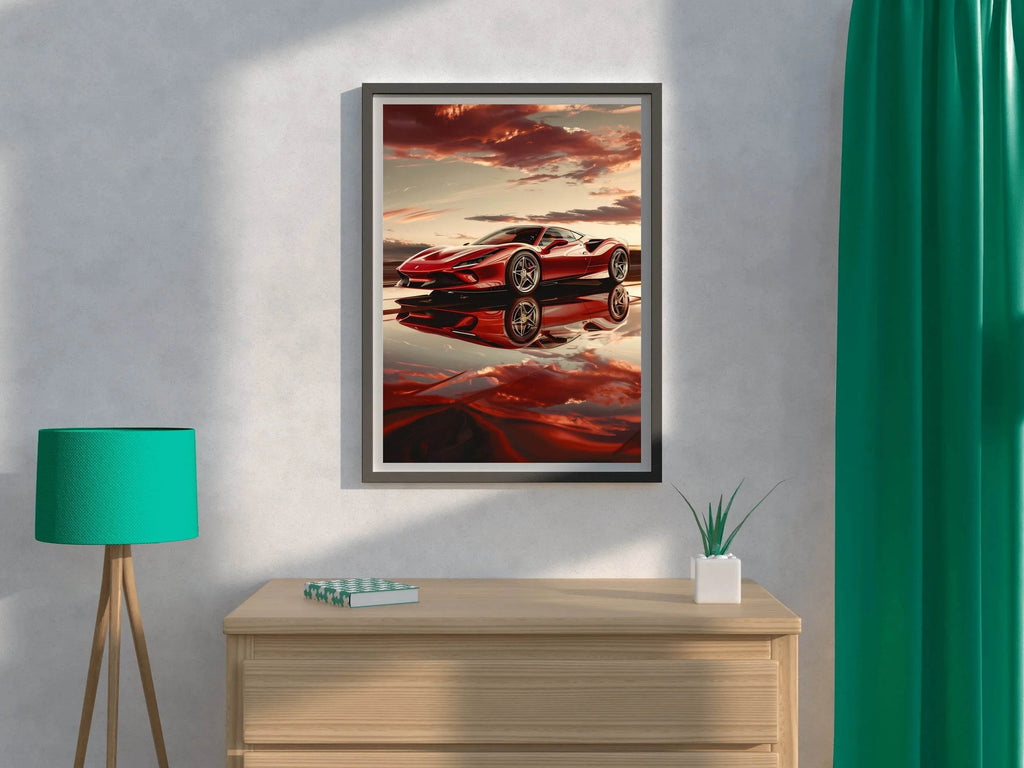 Ferrari F8 Red Sport Wall Art - beink online art store