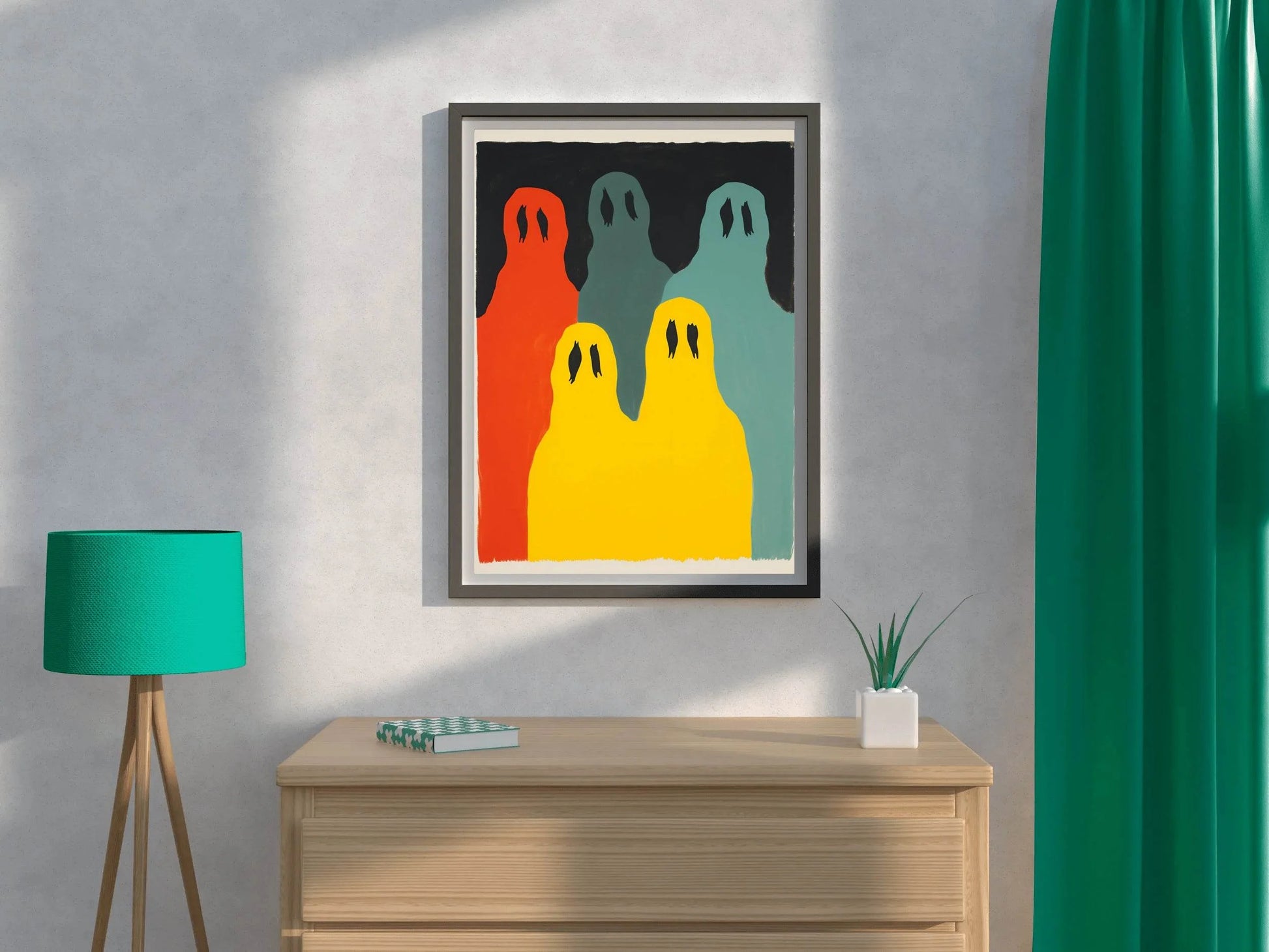 Ghostly Gathering - Haunting Appearance of the Figures Wall Art - beink online art store