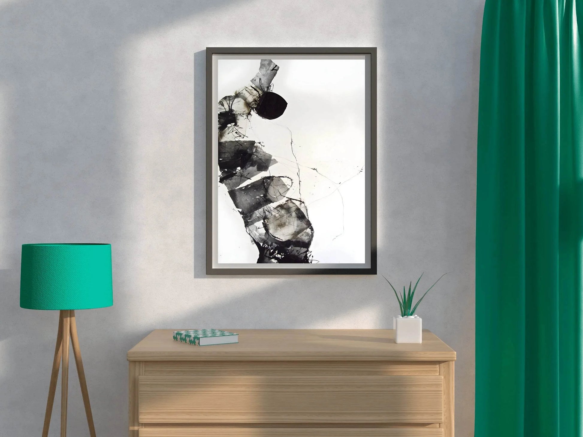 Ink-Stained Figure With Sense of Movement Modern Art - beink online art store