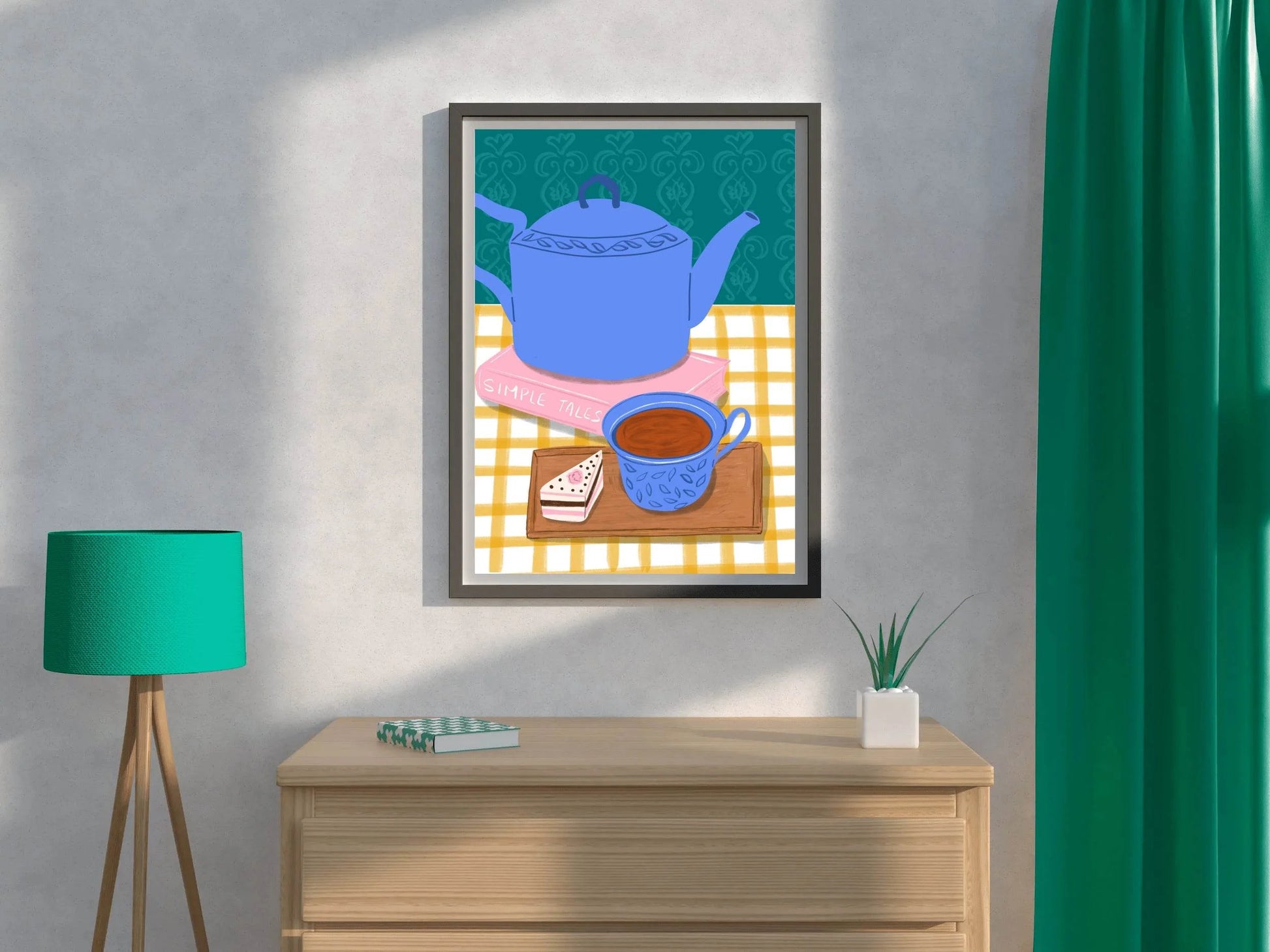 Teapot And Tea Wall Art - beink online art store