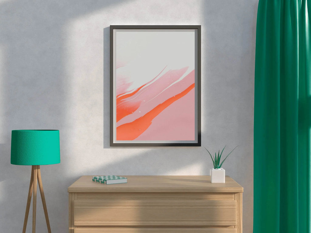 Orange and Pink Background Abstract Wall Art - beink online art store