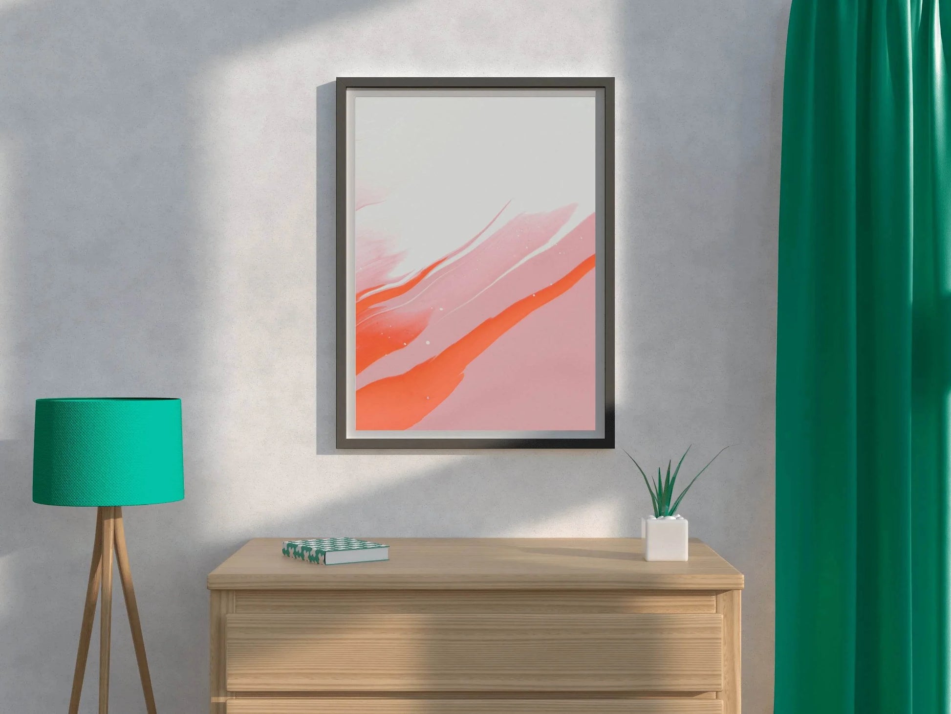 Orange and Pink Background Abstract Wall Art - beink online art store