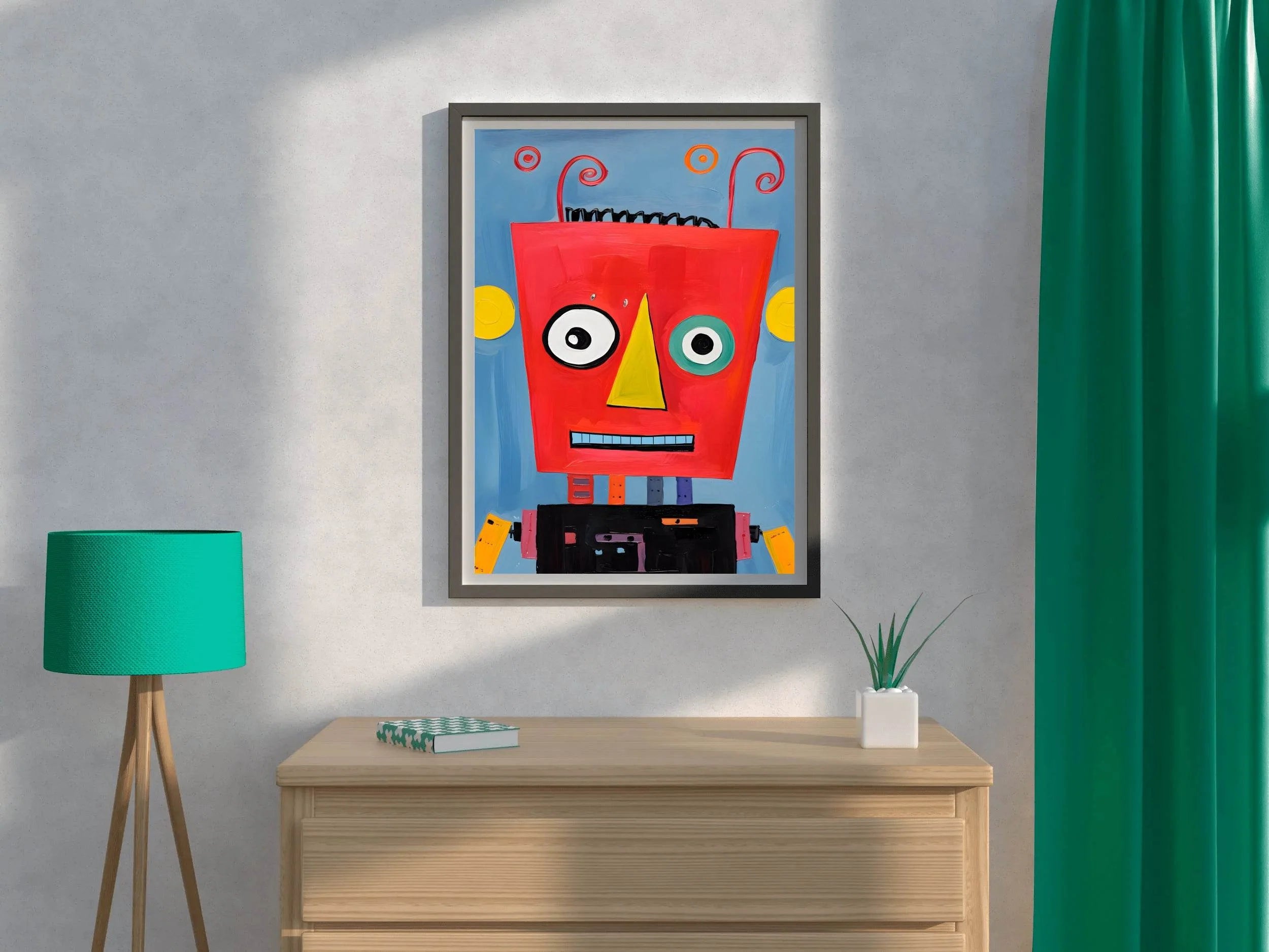 Red Robot Paper Craft - beink online art store