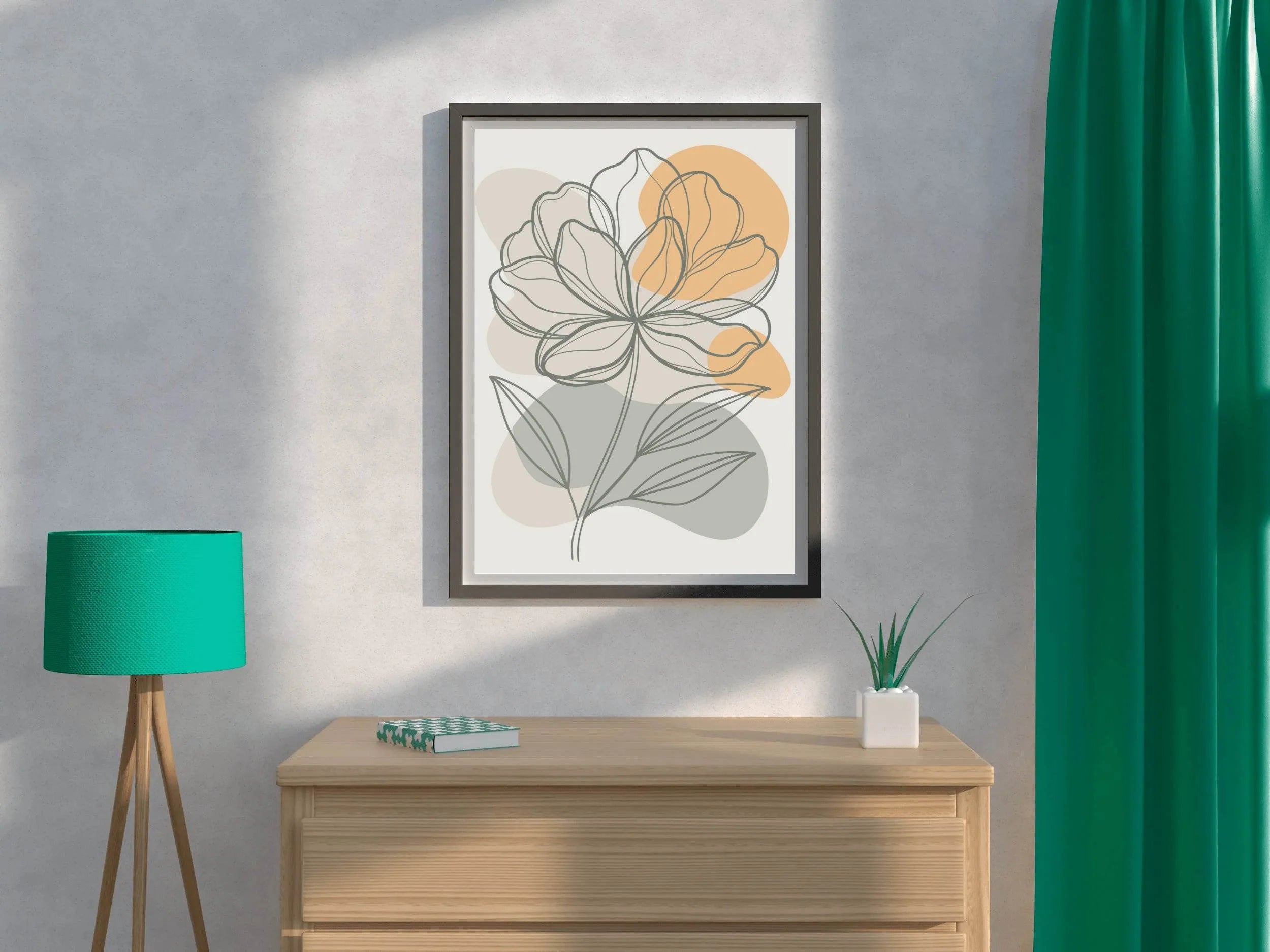Minimal Design of Spring Flowers Wall Art - beink online art store