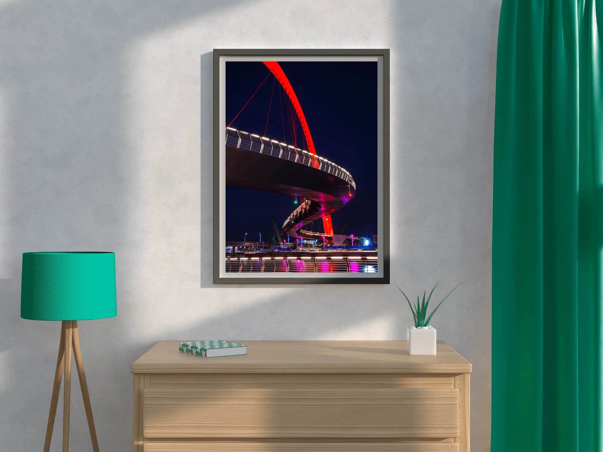 Neon Curved Bridge Wall Art - beink online art store