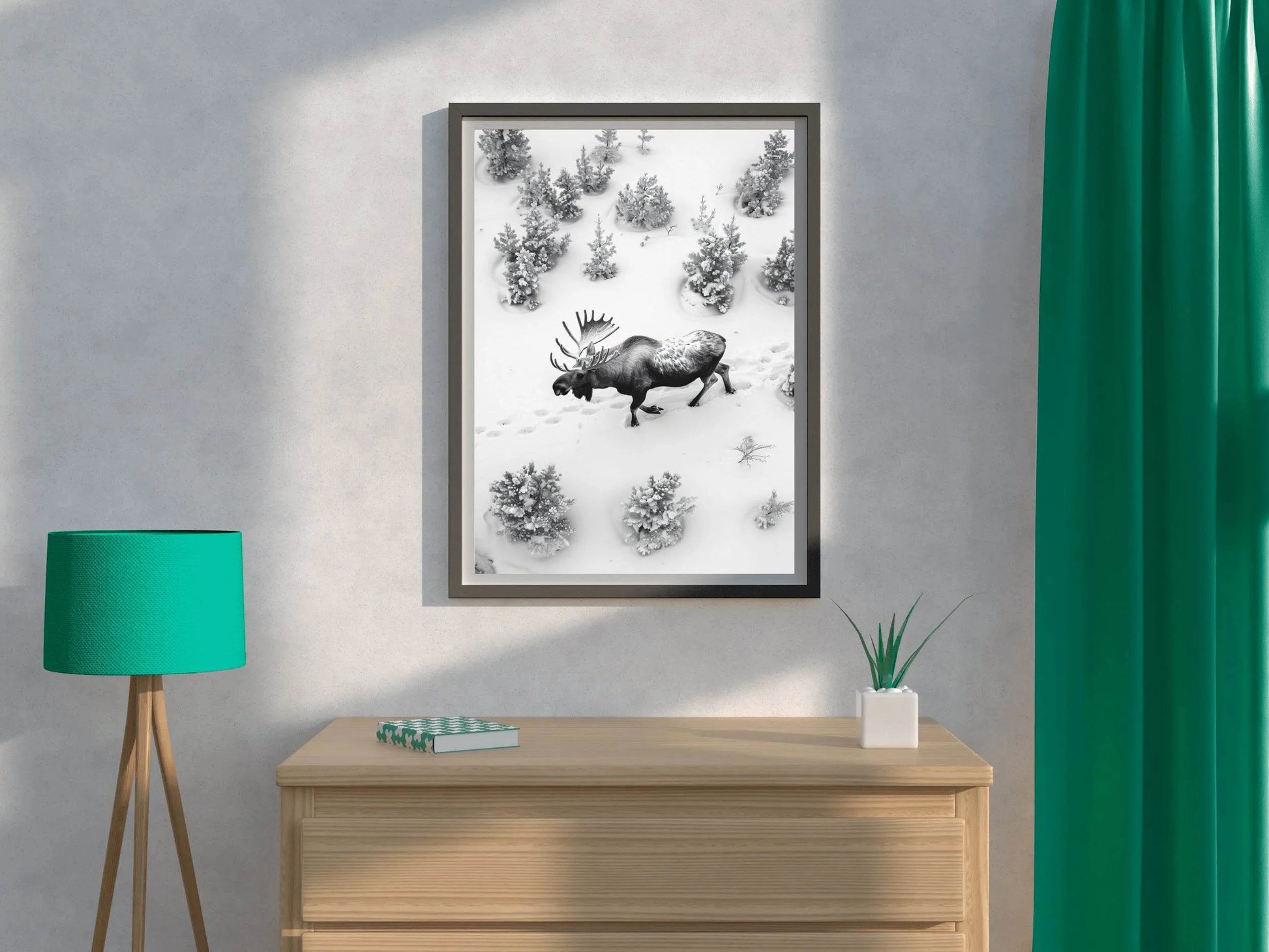 Alaska Moose Animal Wall Art - beink online art store