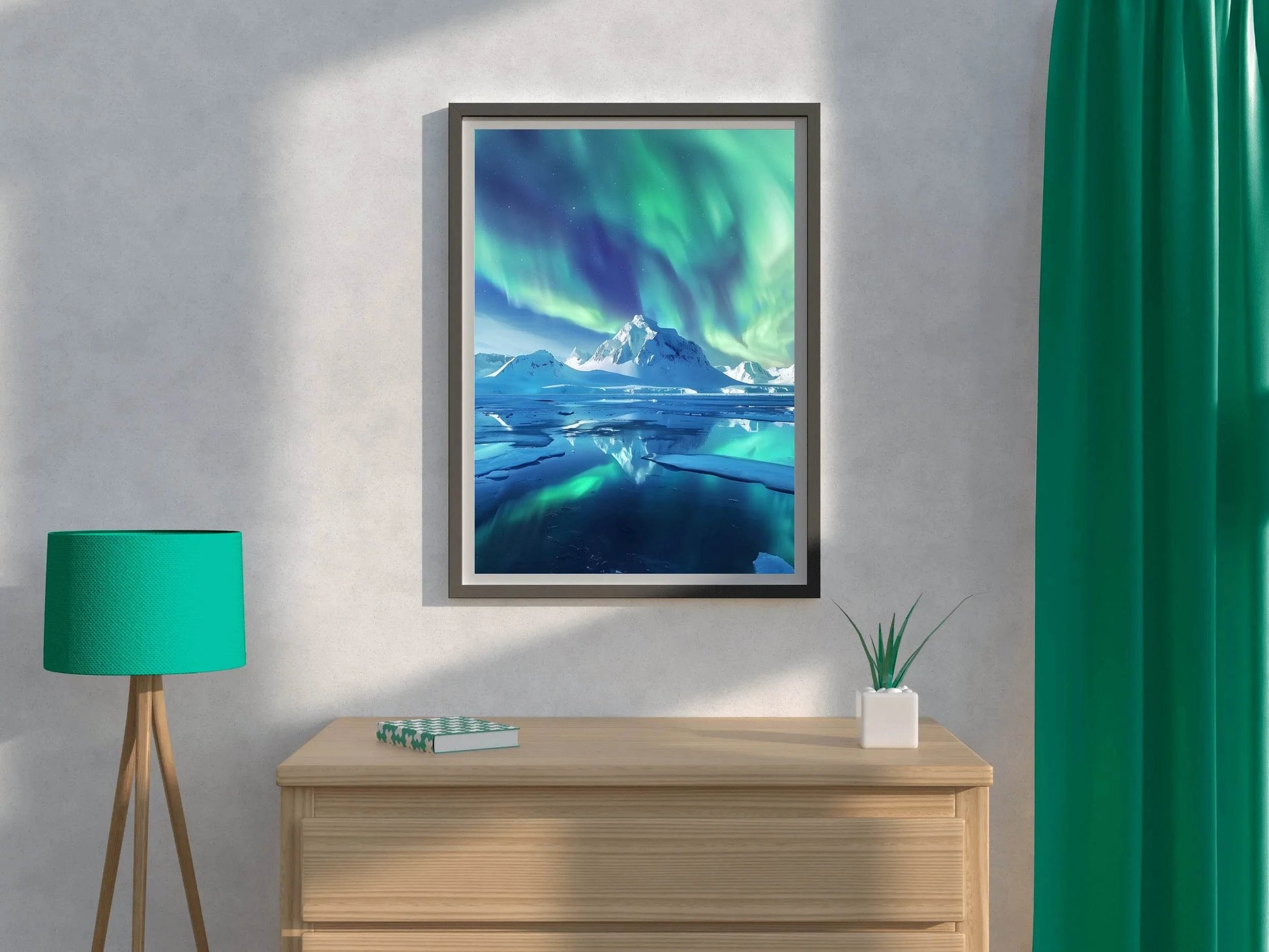 Arctic Aurora Reflection Wall Art - beink online art store