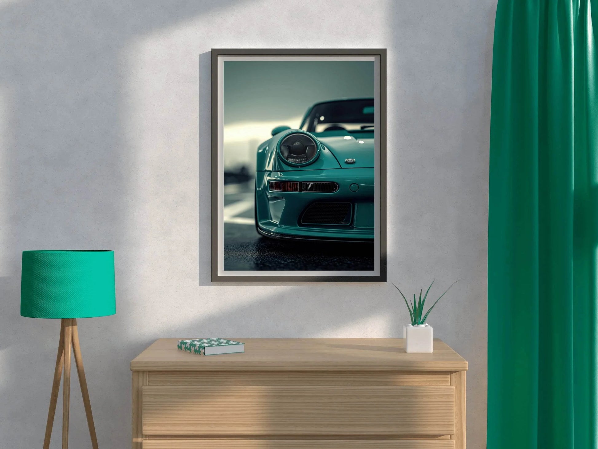 Porsche 911 RWB Blue Wall Art - beink online art store
