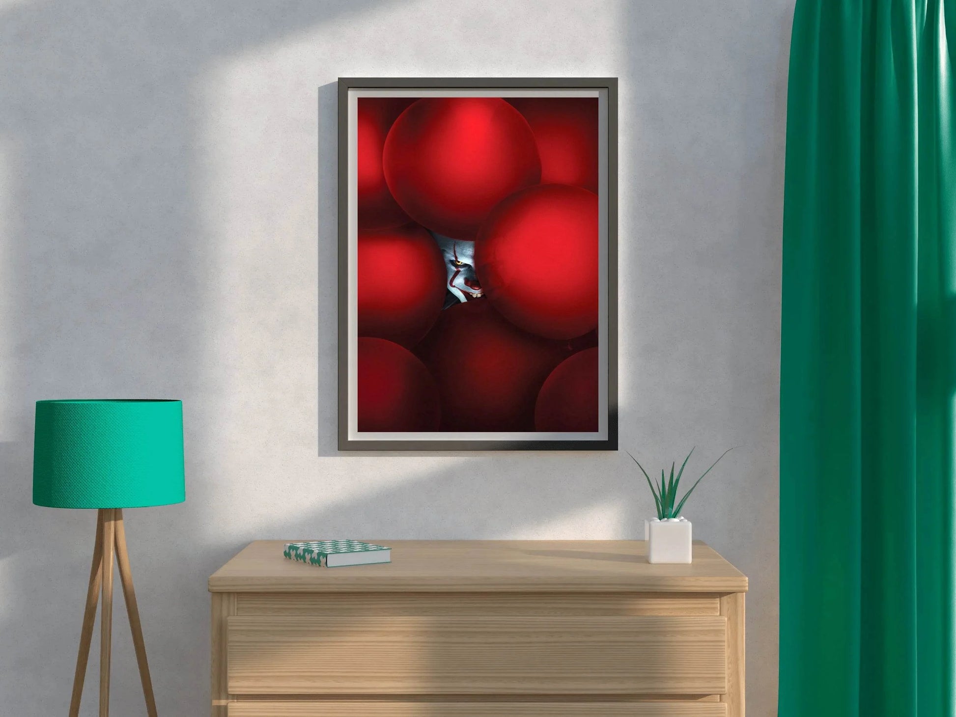 Pennywise in Red Ballon Wall Art - beink online art store