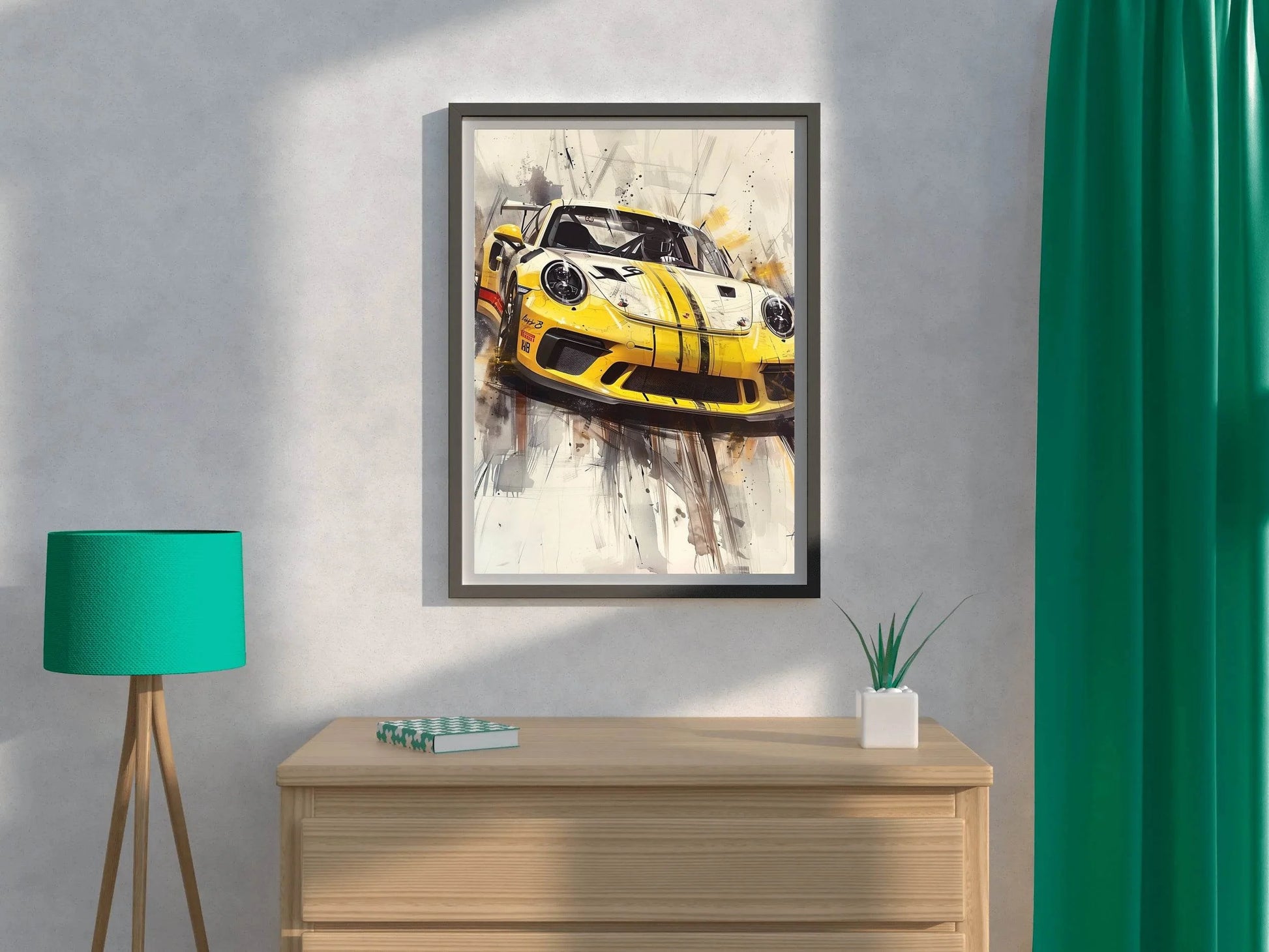 Porsche GT3 RS Naranja Wall Art - beink online art store