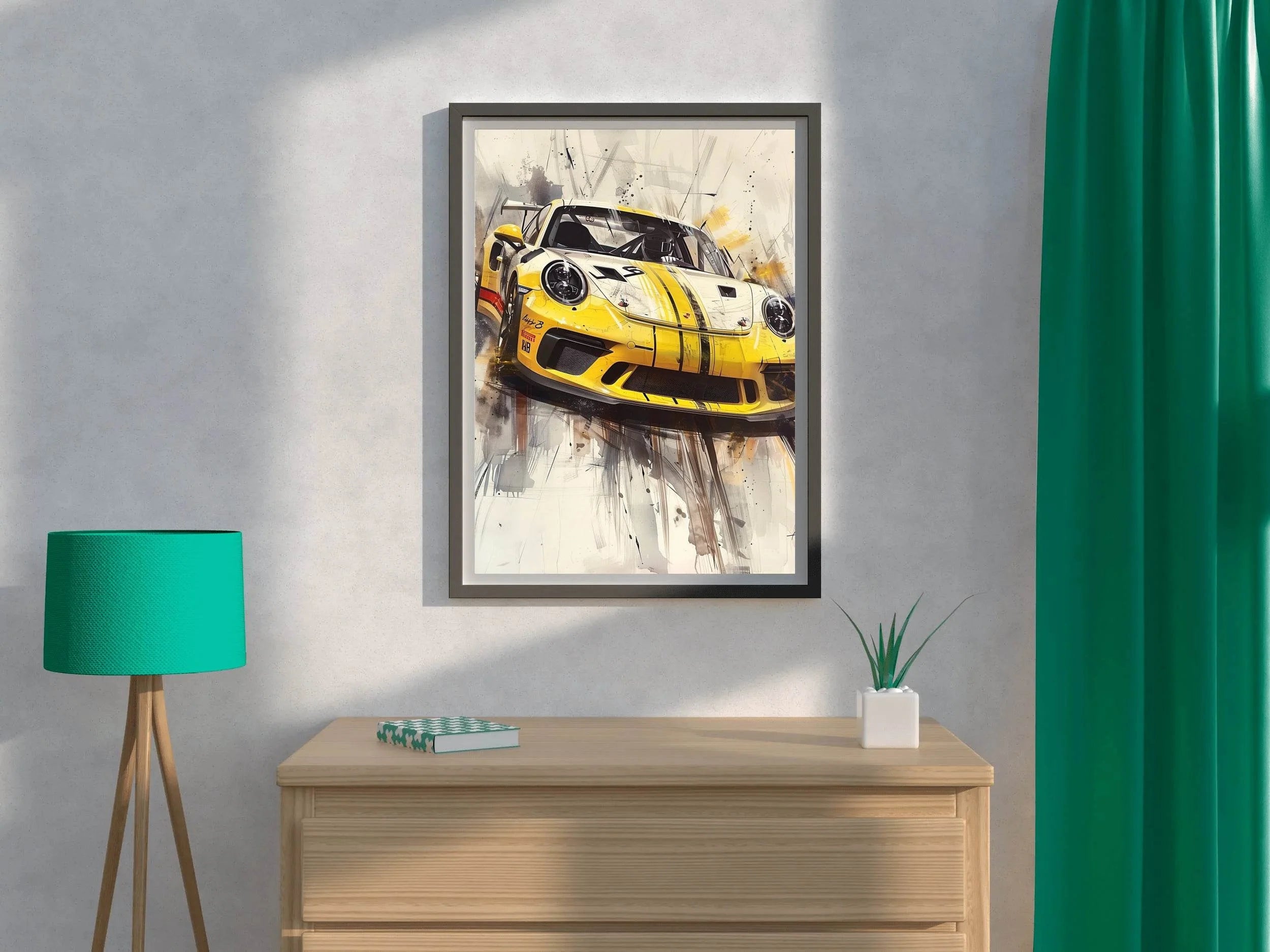 Porsche GT3 RS Naranja Wall Art - beink online art store