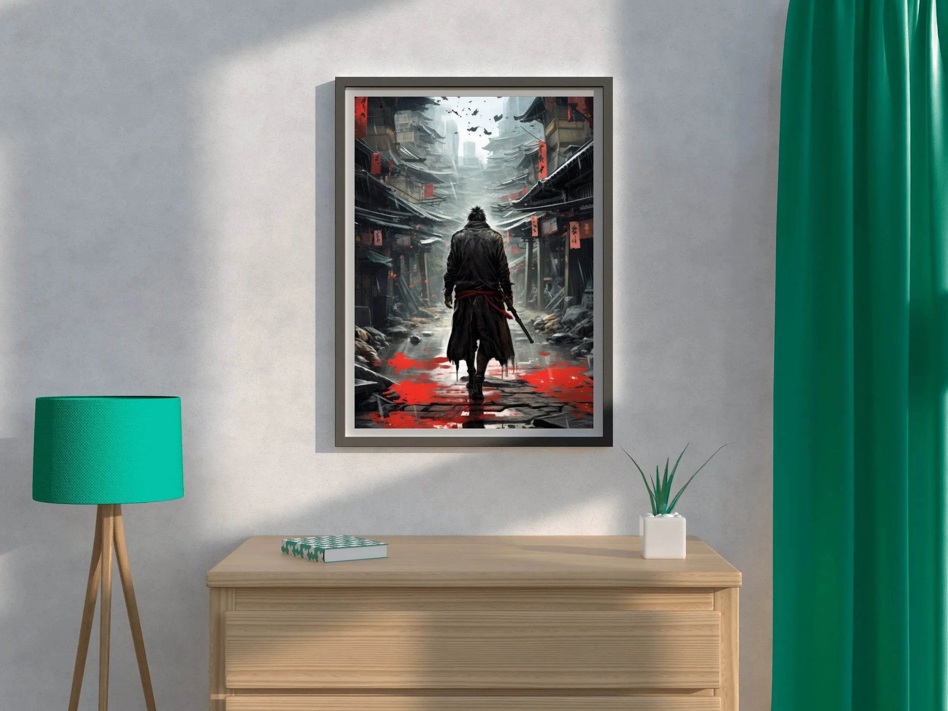 Full Shot Ninja Wearing equipment Anime Wall Art - beink online art store