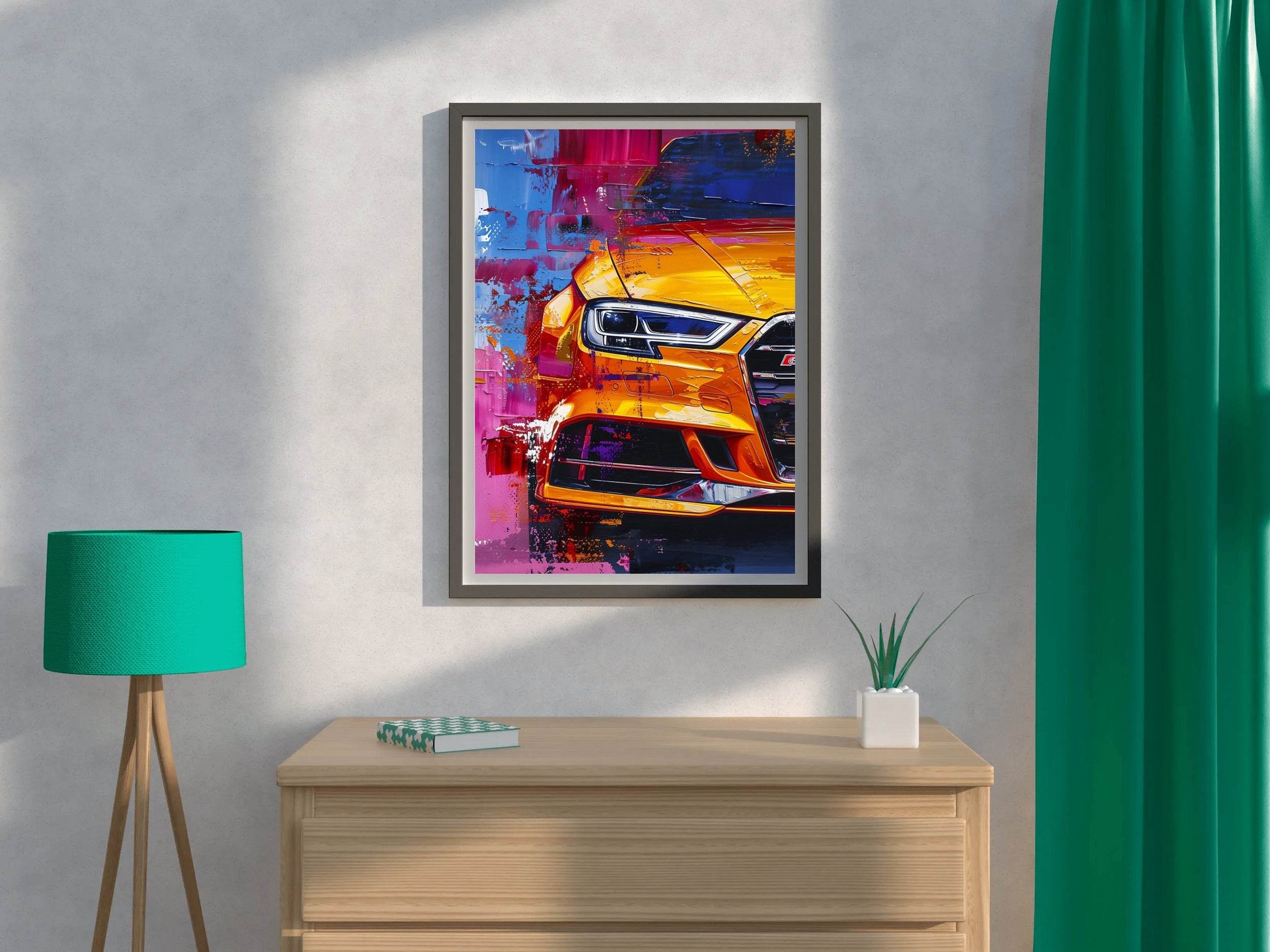 Mustang With LED Lights Wall Art - beink online art store