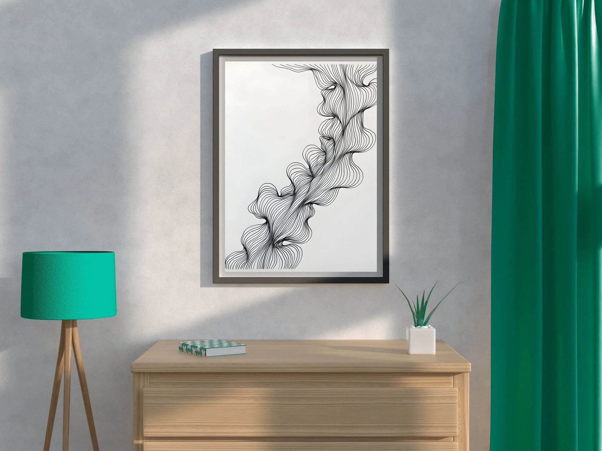 Black Zentangles Patterns Modern Wall Art - beink online art store