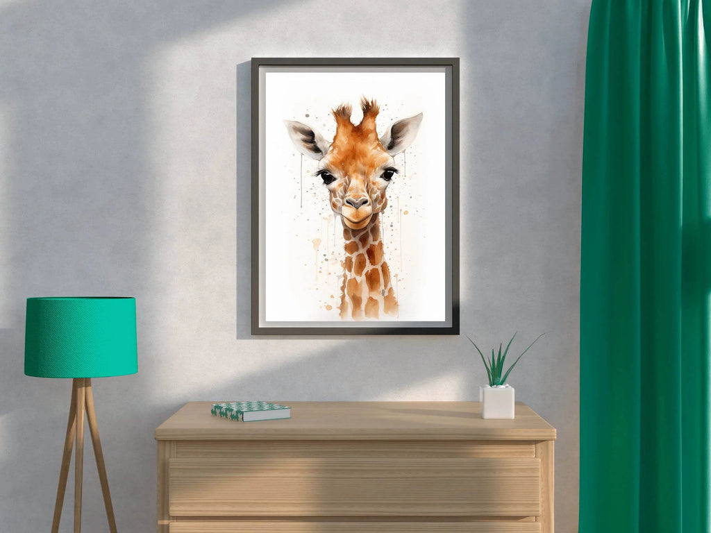 Face Painting of Giraffe Animal Wall Art - beink online art store