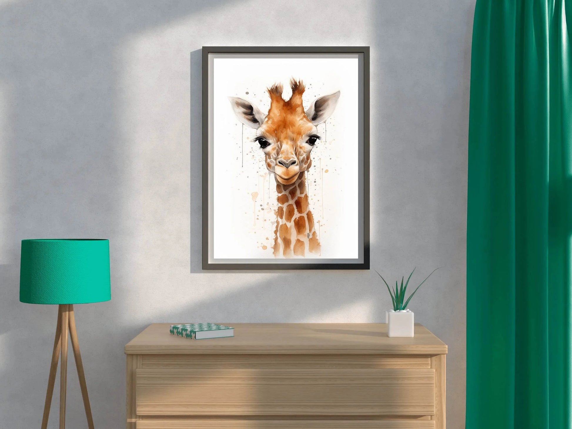 Face Painting of Giraffe Animal Wall Art - beink online art store