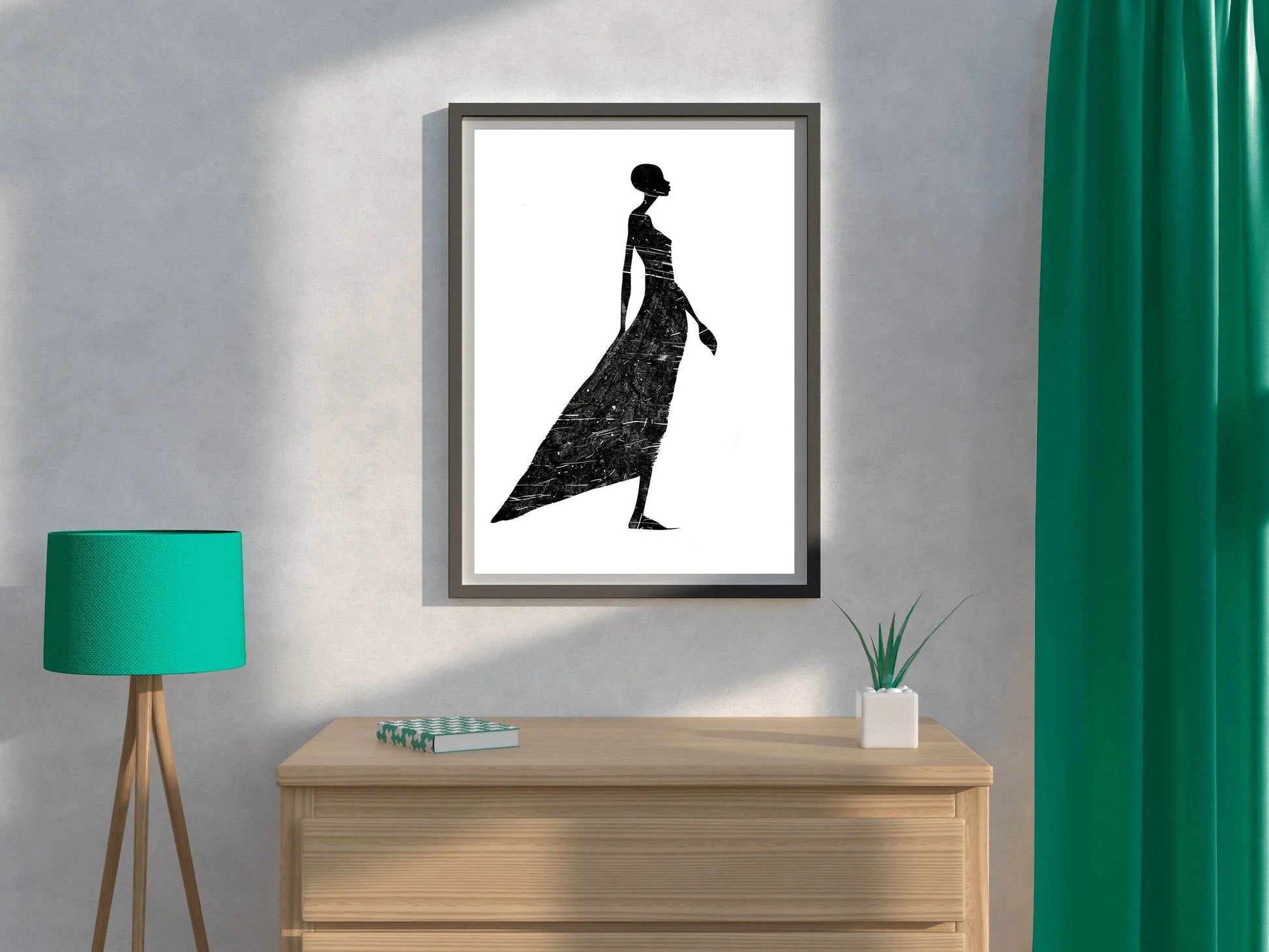 Black Woman Color Wall Art - beink online art store