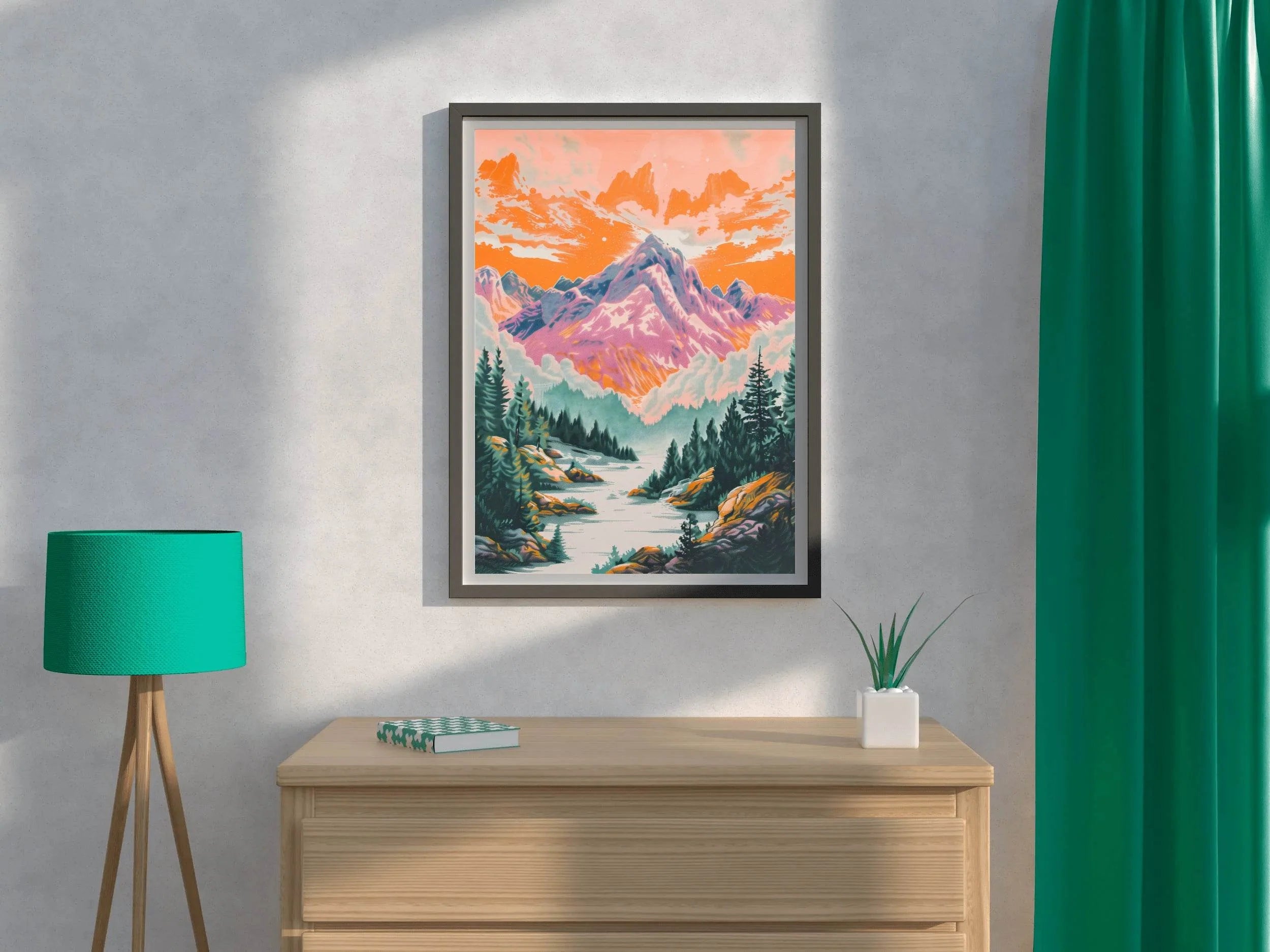 Sunset Serendipity in Mountains Wall Art - beink online art store