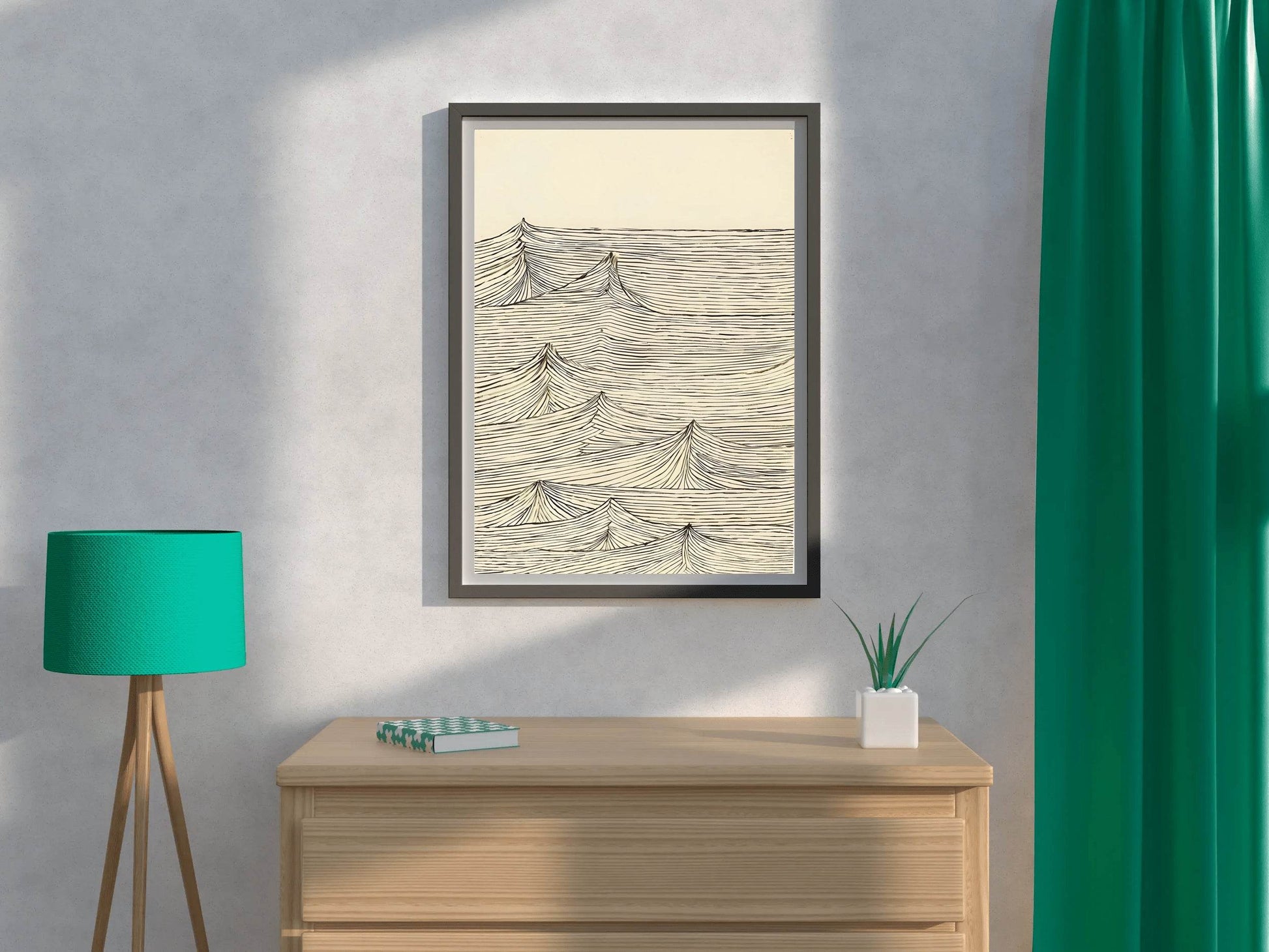Black and White Sea Modern Wall Art - beink online art store
