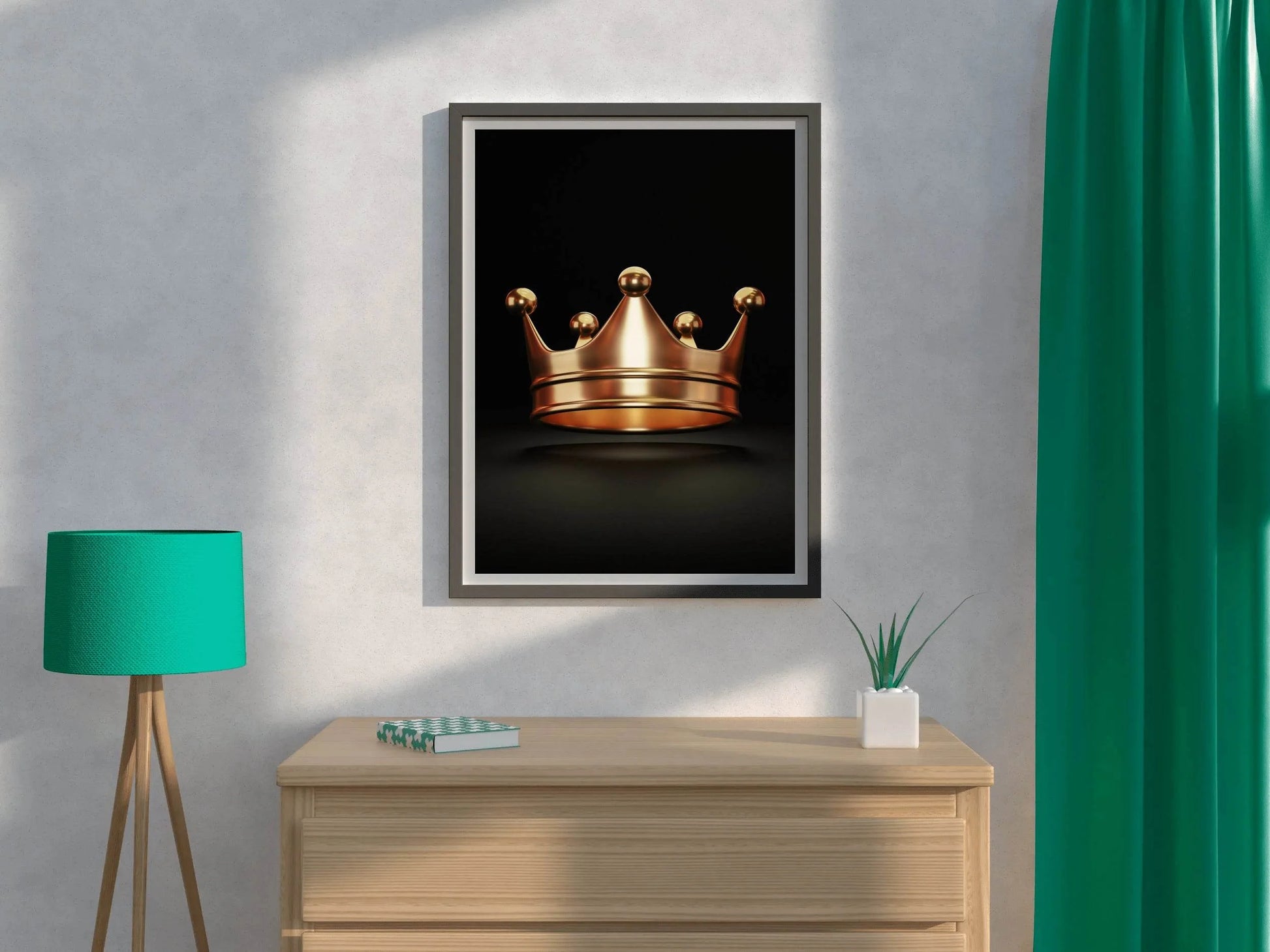 Gold Crown Wall Art - beink online art store