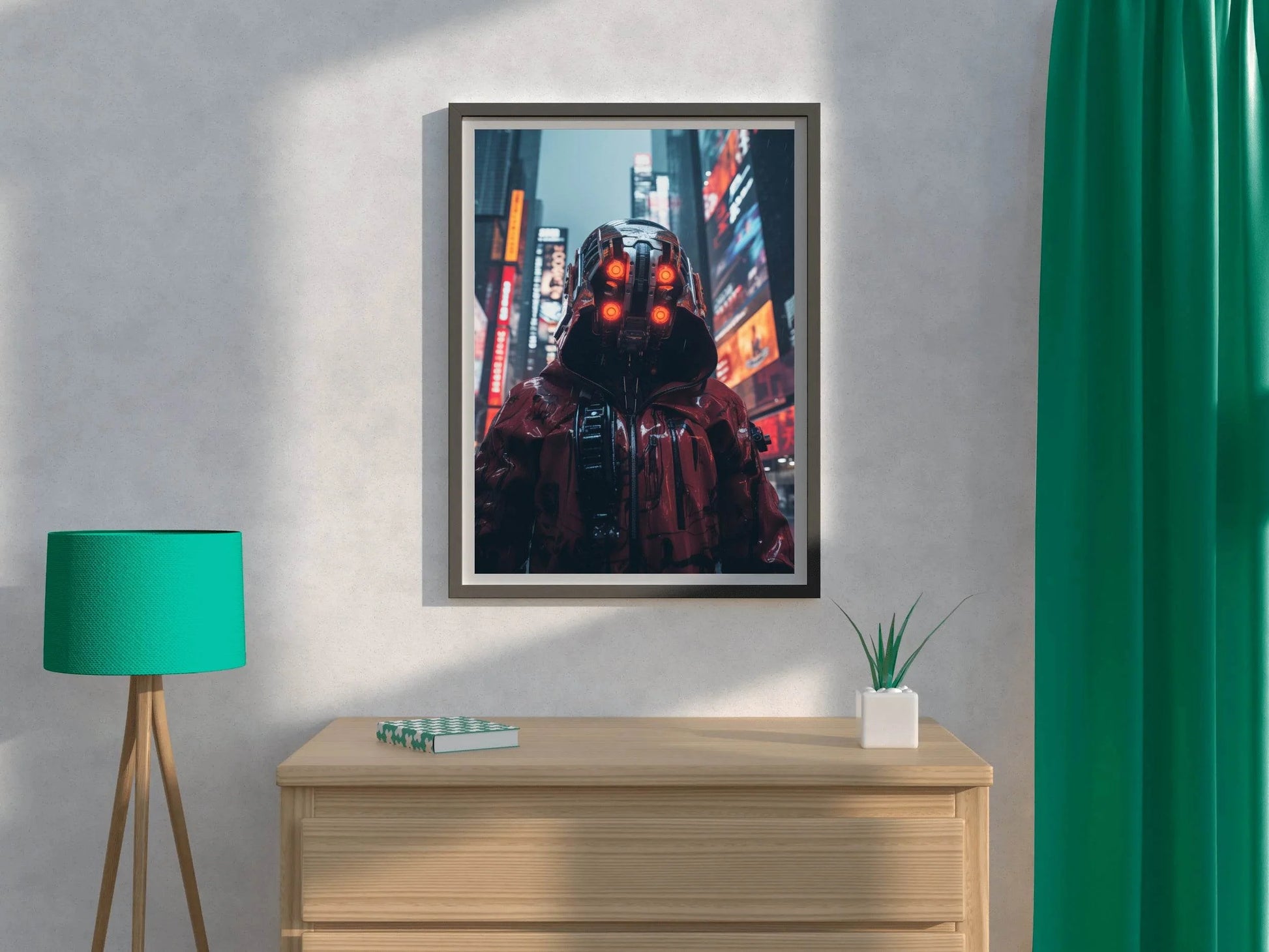 Cyberpunk Warrior Robot Wall Art - beink online art store