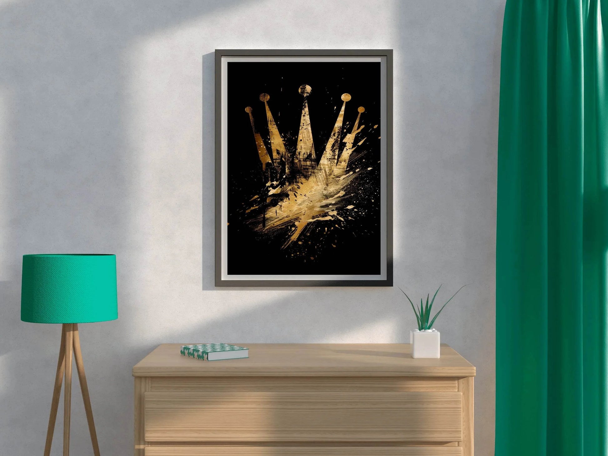 Golden Crown Wall Art - beink online art store