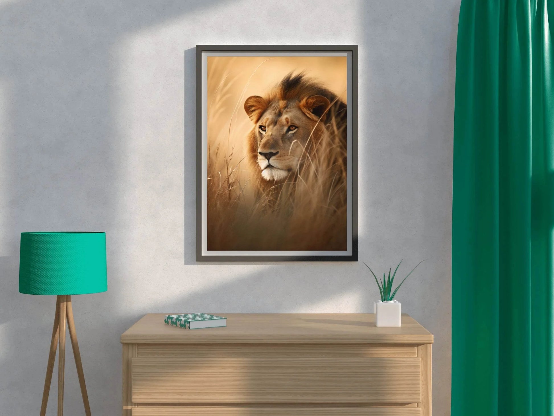 Painting of Lion Animal Wall Art - beink online art store