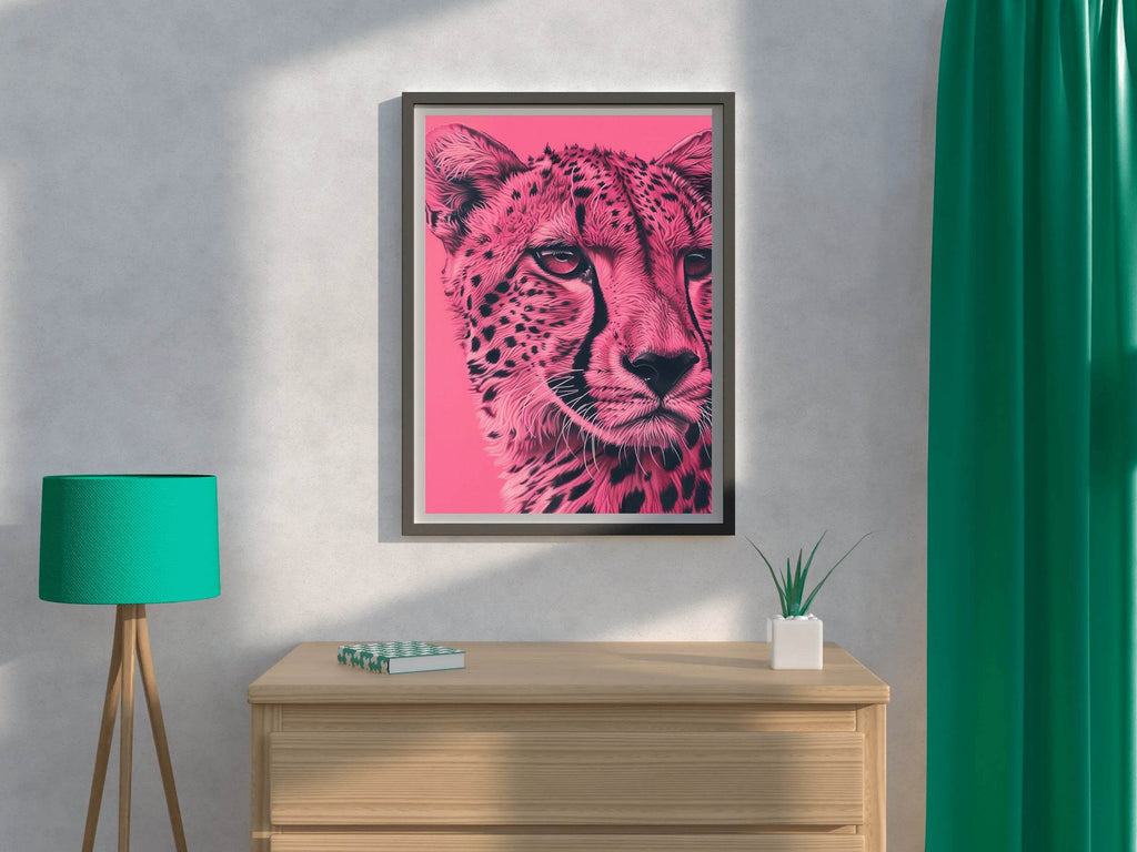 Pink Leopard Background Wall Art - beink online art store
