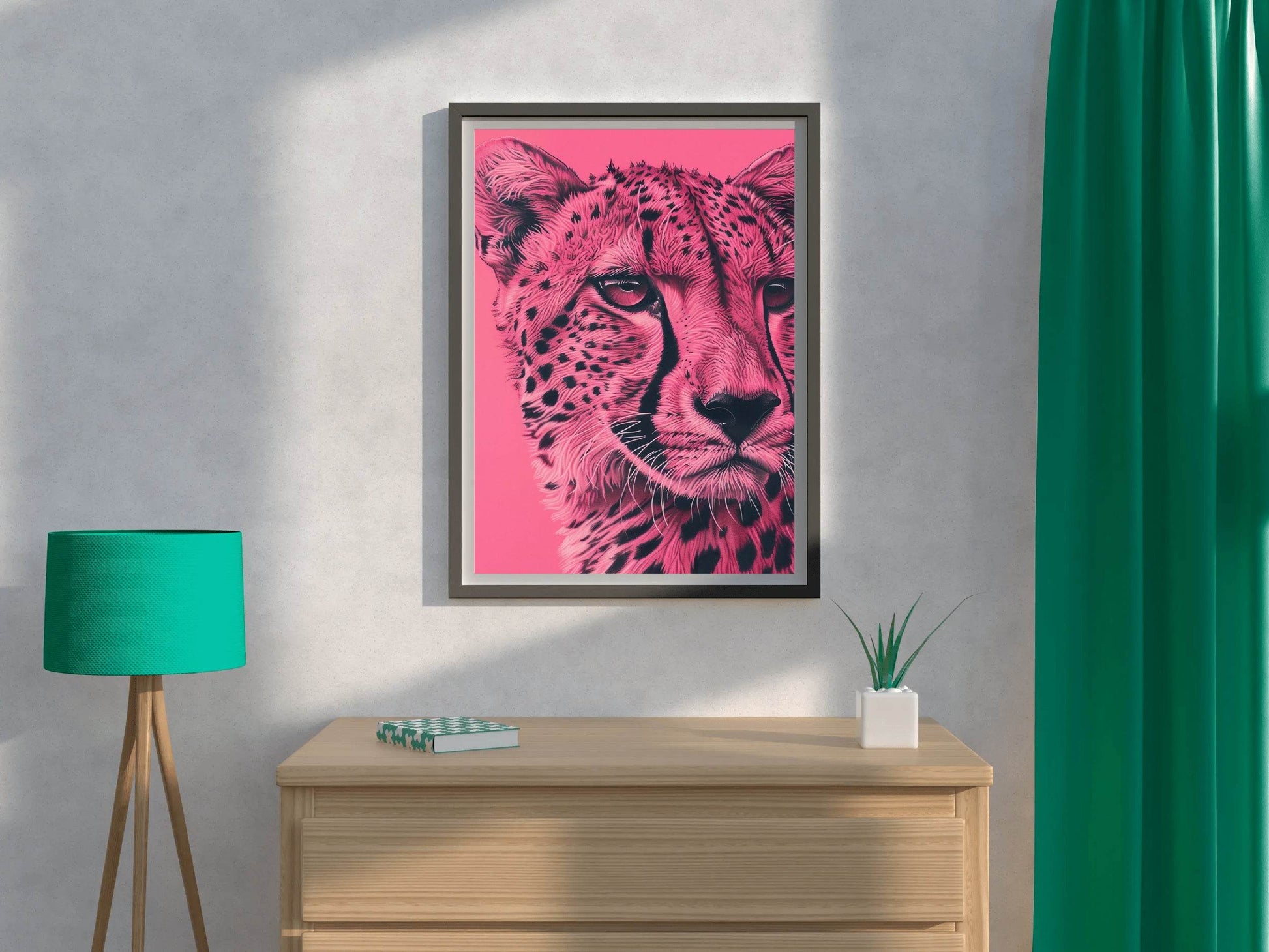 Pink Leopard Background Wall Art - beink online art store