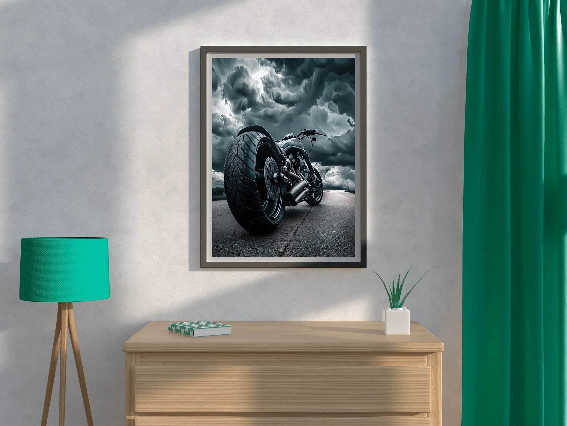 Modern Motorcycle Wall Art - beink online art store