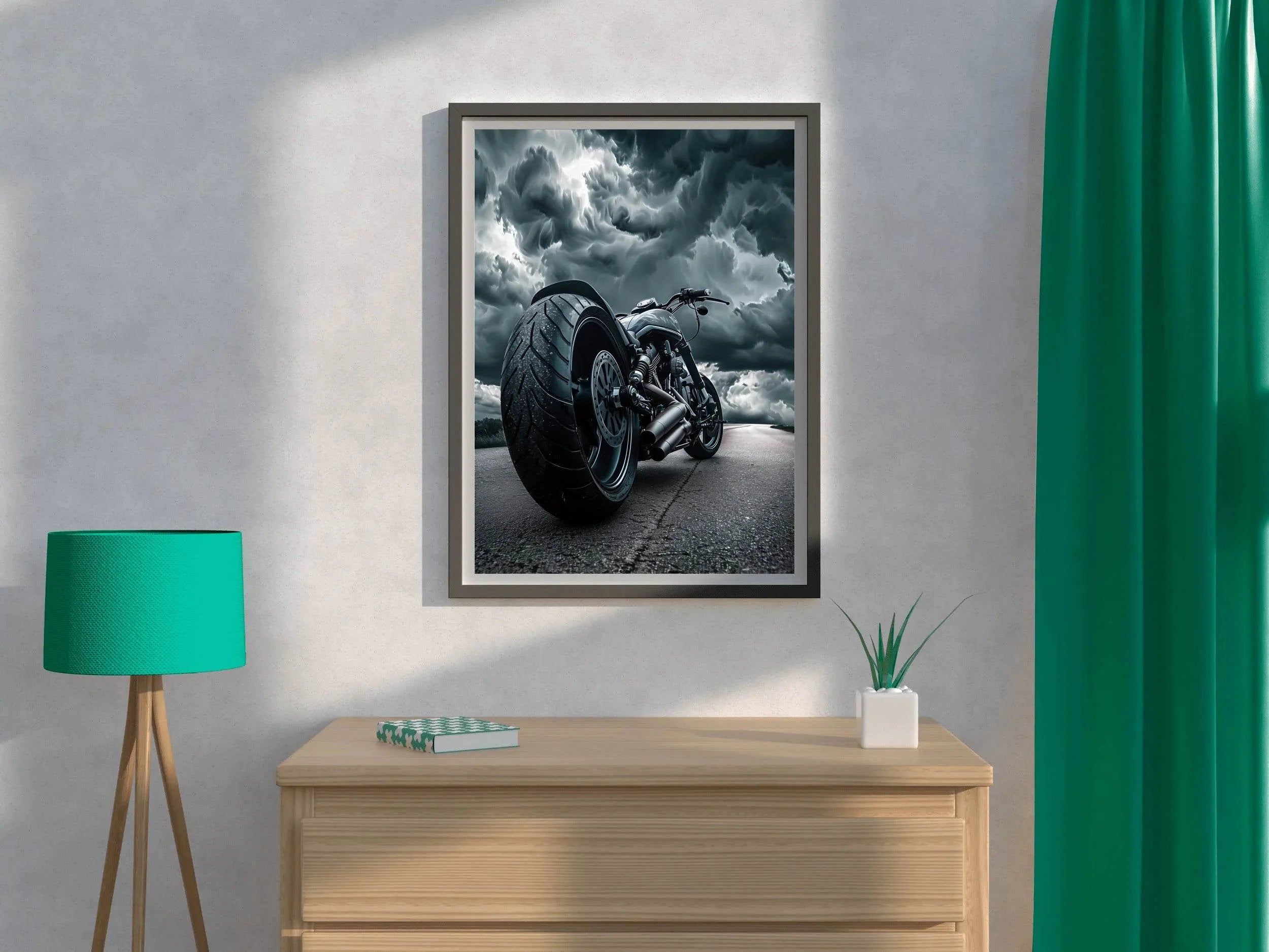 Modern Motorcycle Wall Art - beink online art store