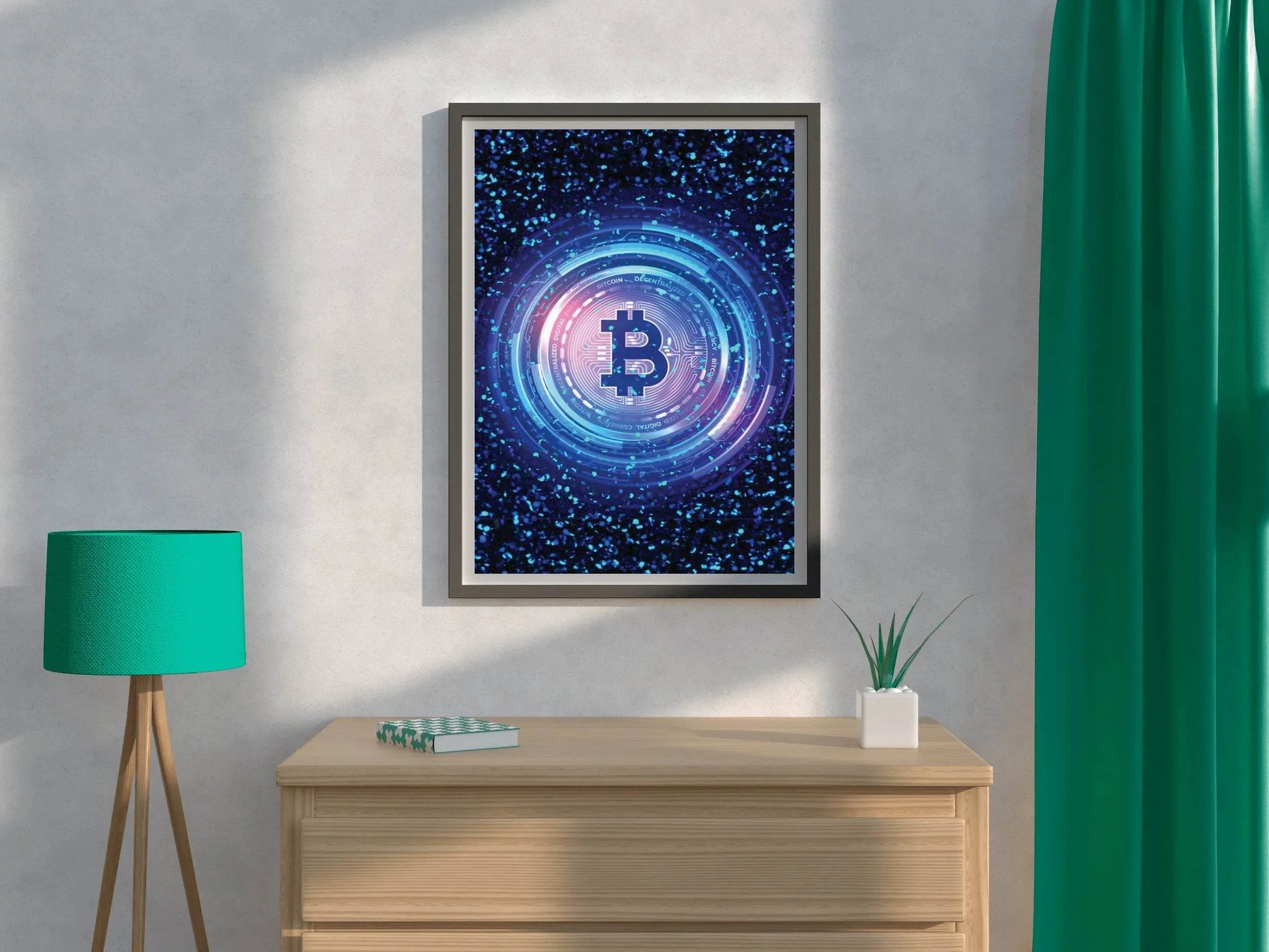 Bitcoin Cryptocurrency Coin Wall Art - beink online art store