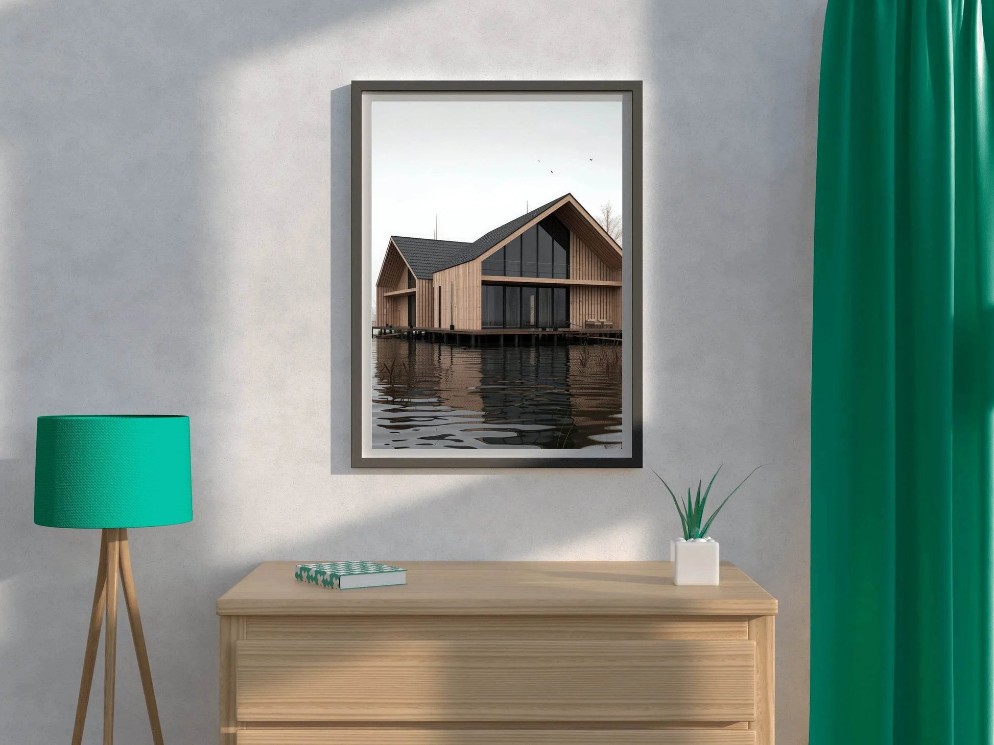 House On Lake Wall Art - beink online art store