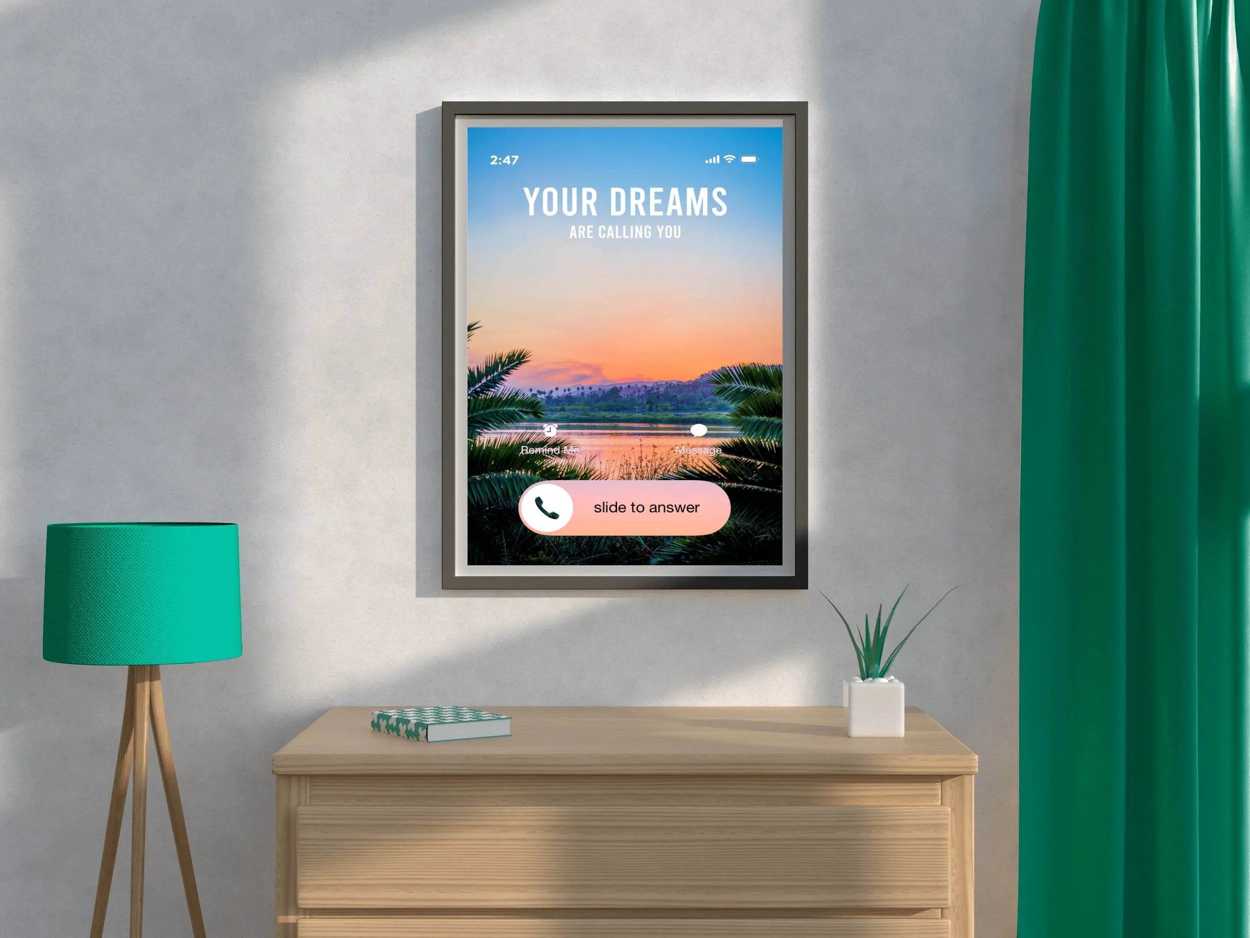 Dreams Calling Motivational Wall Art - beink online art store
