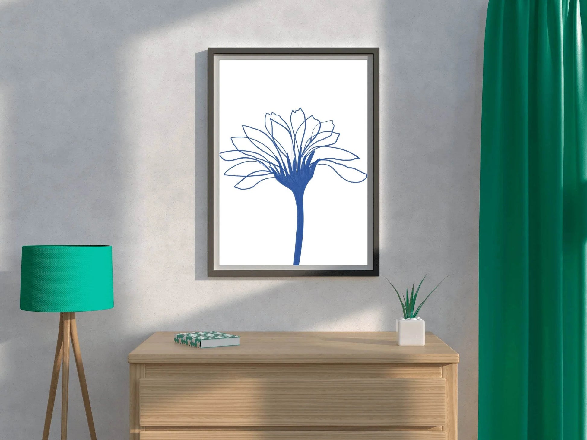 Blue Agapanthus Wall Art - beink online art store
