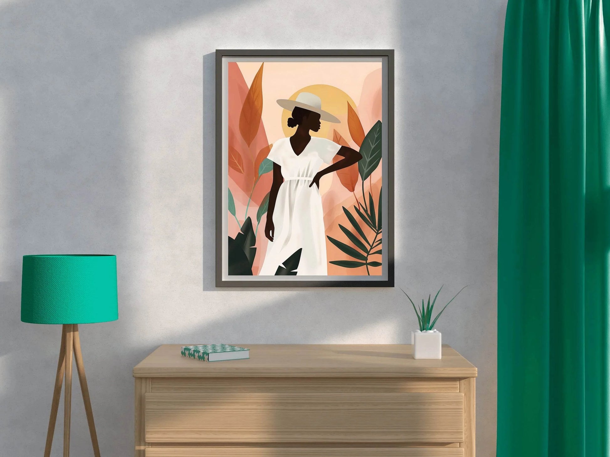 Flowers And Woman Wall Art - beink online art store