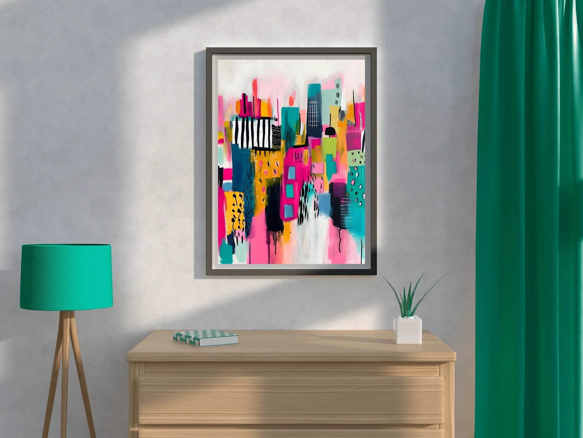 Colorful Acrylic Painted Path Digital Art - beink online art store