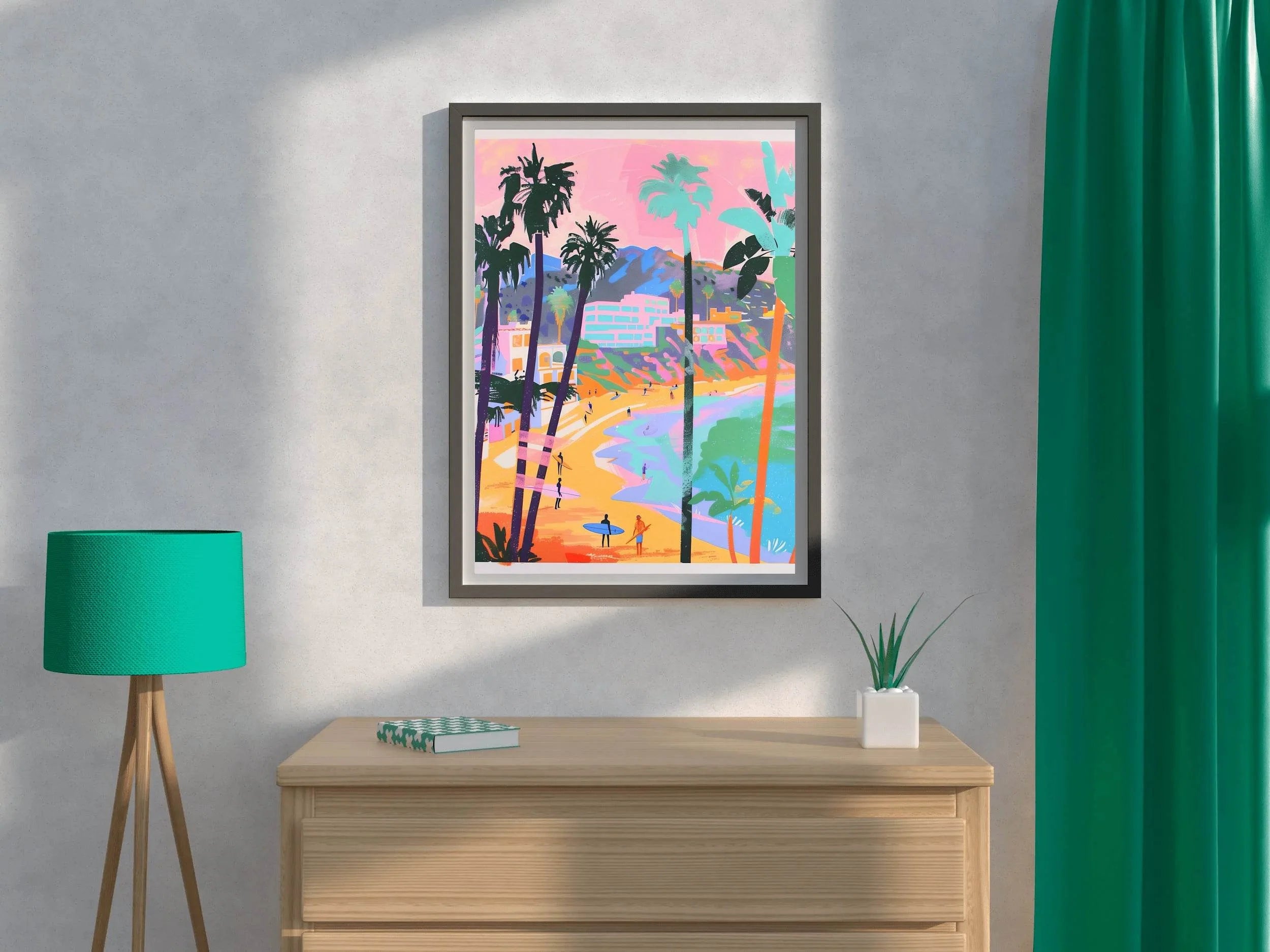 Painting Palm Tree On The Beach Wall Art - beink online art store