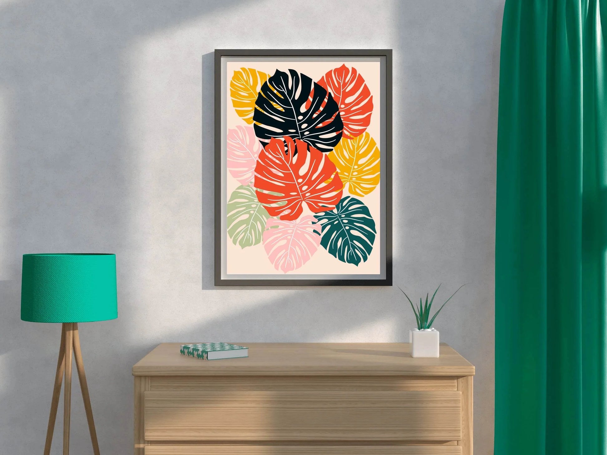 Fig Leaf Tropical Plant Painting Wall Art - beink online art store