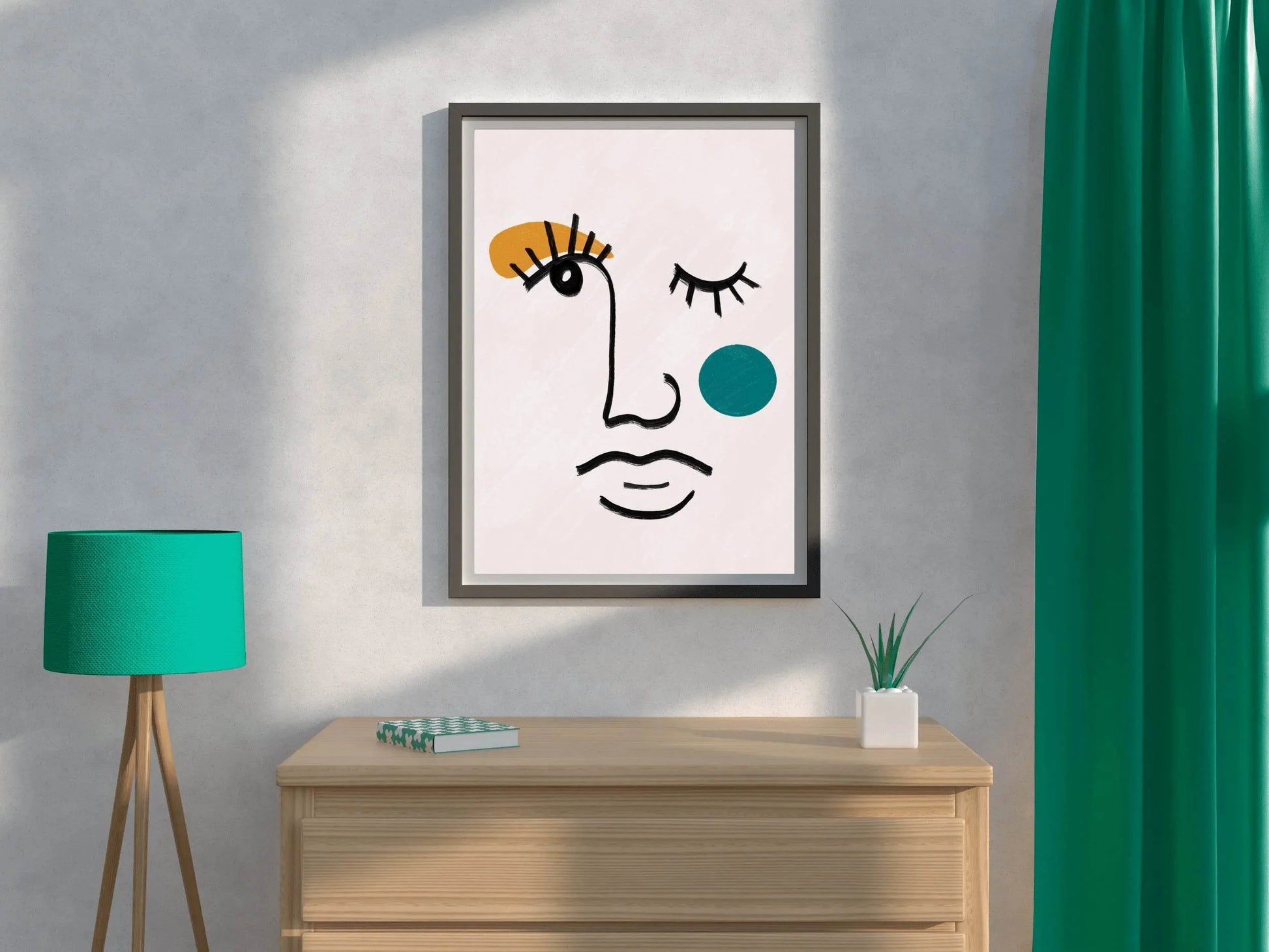 Cartoon Human Face Wall Art - beink online art store