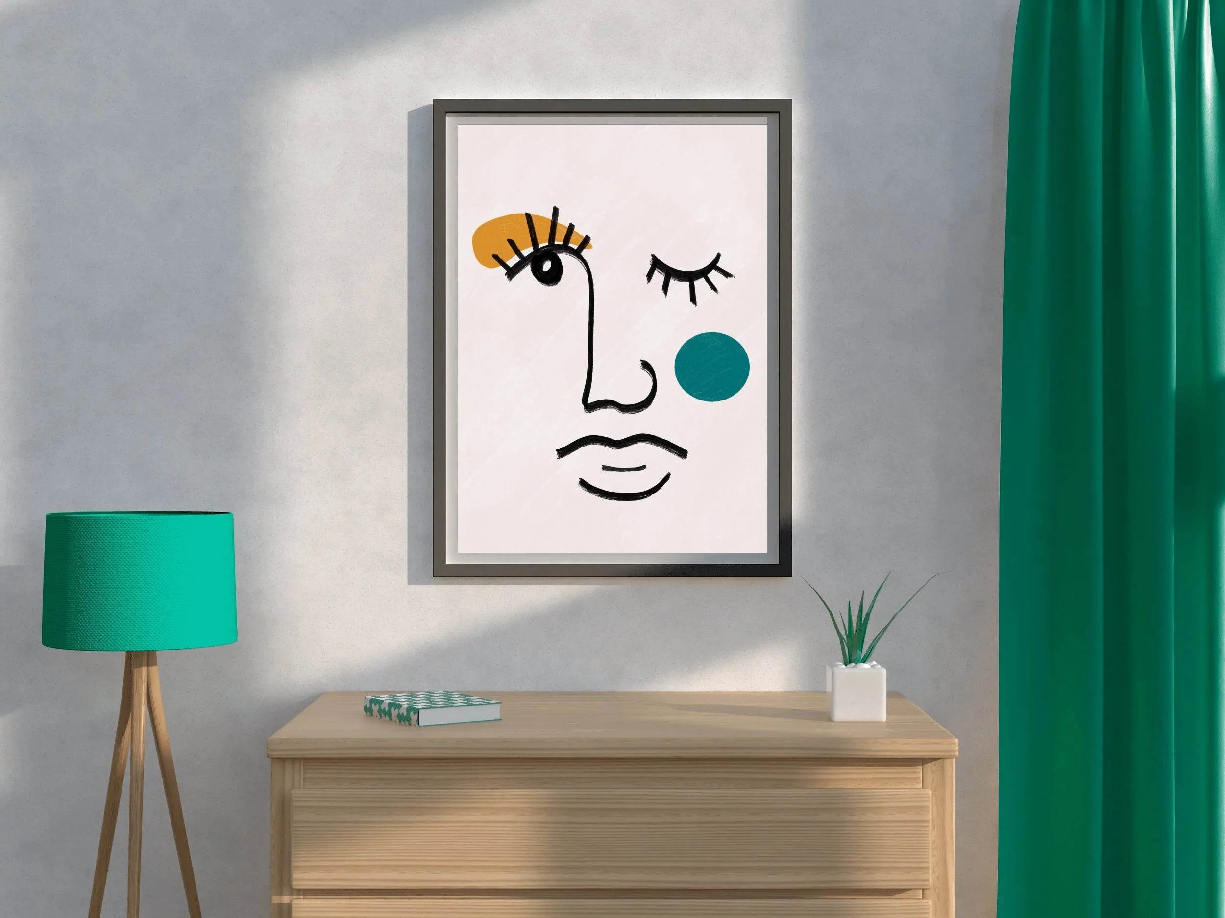 Cartoon Human Face Wall Art - beink online art store